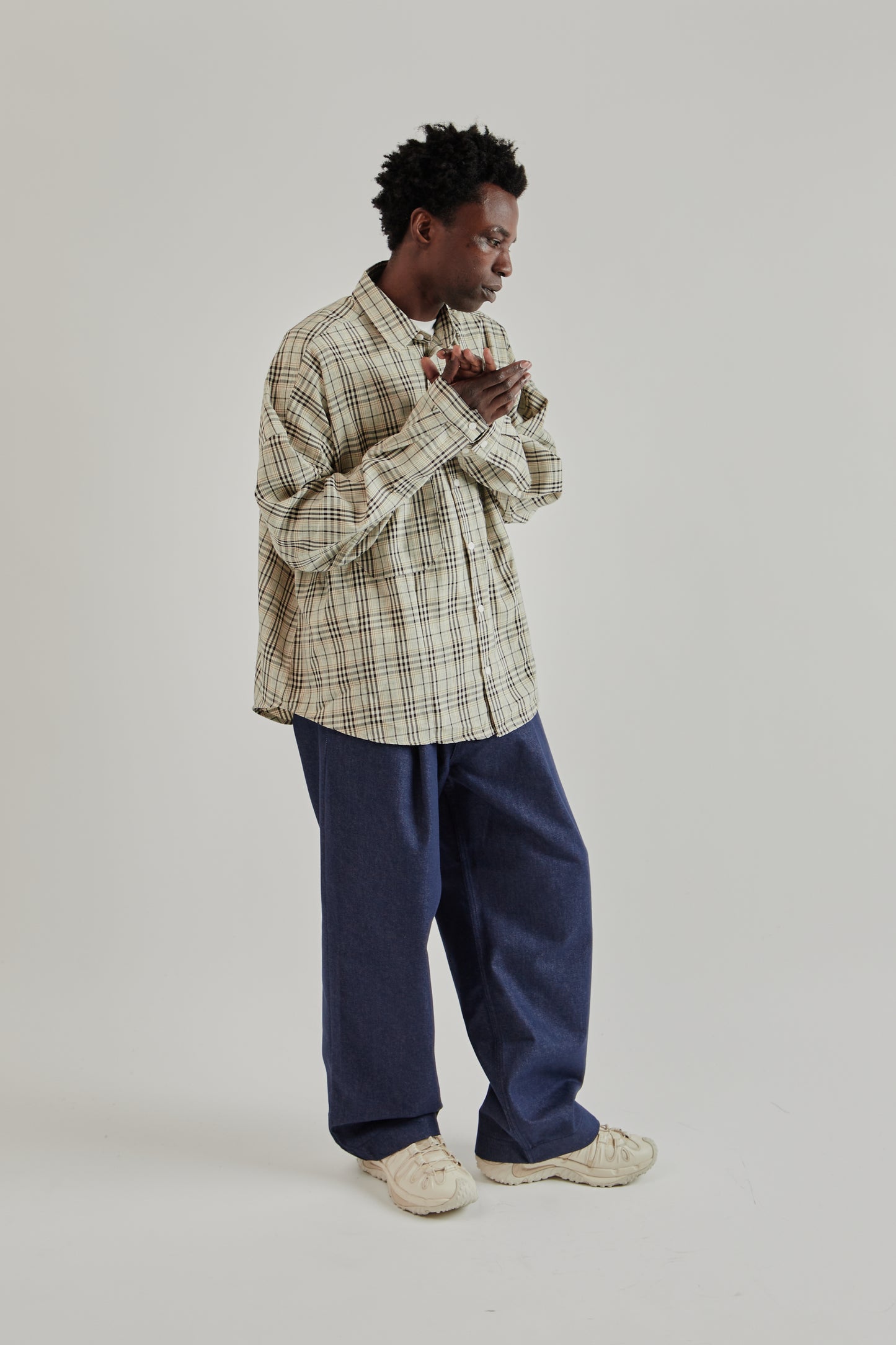 Estudio Niksen FW25 Dart Oxford Shirt Checkered9