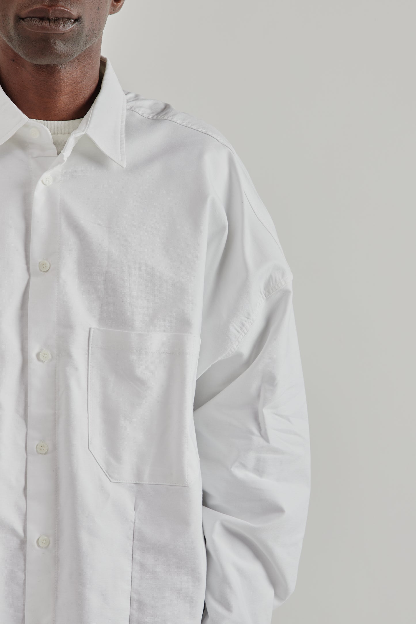 Estudio Niksen FW25 Dart Oxford Shirt White7