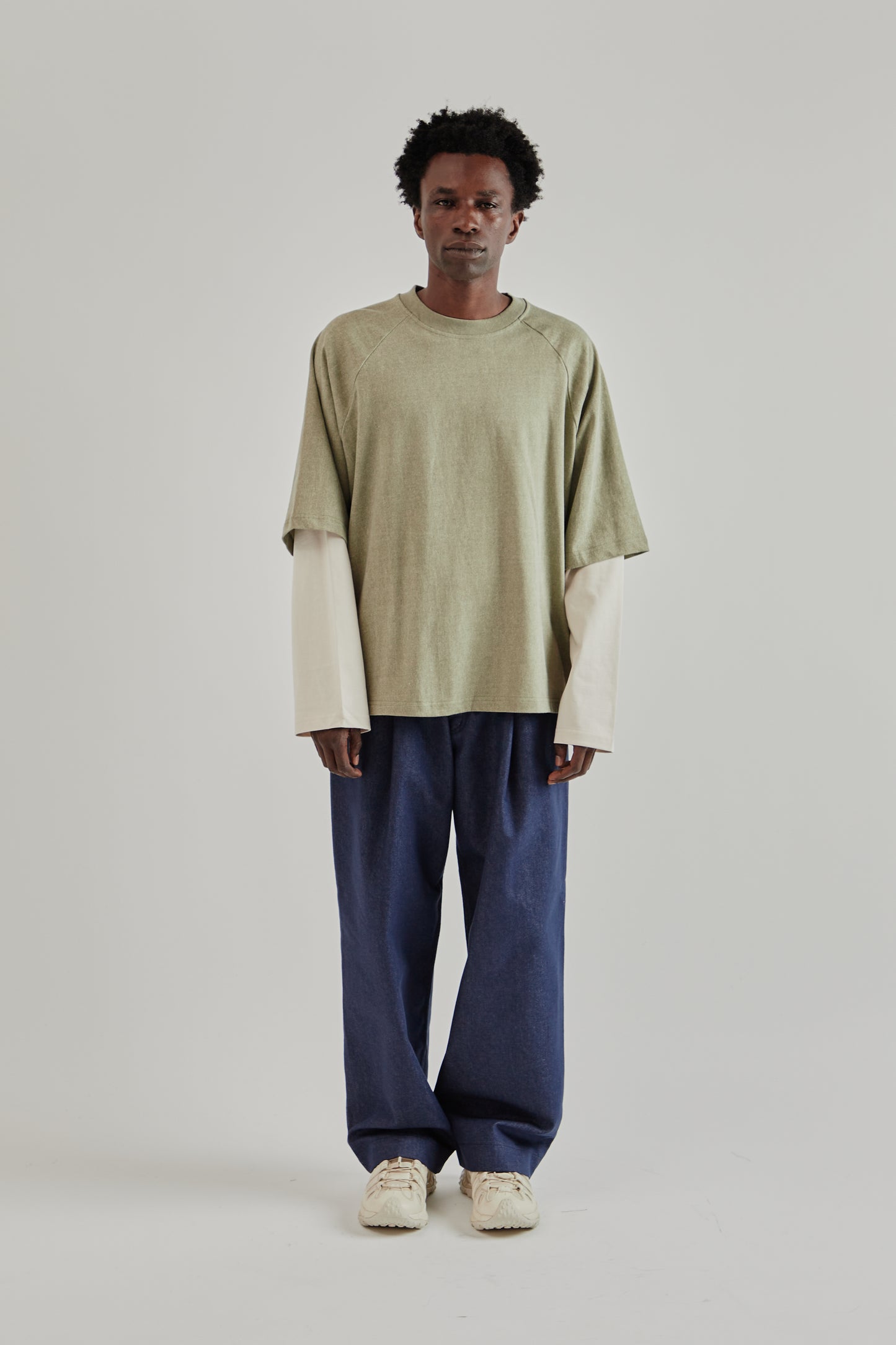 Estudio Niksen FW25 Longsleeve Layered Tee Khaki1