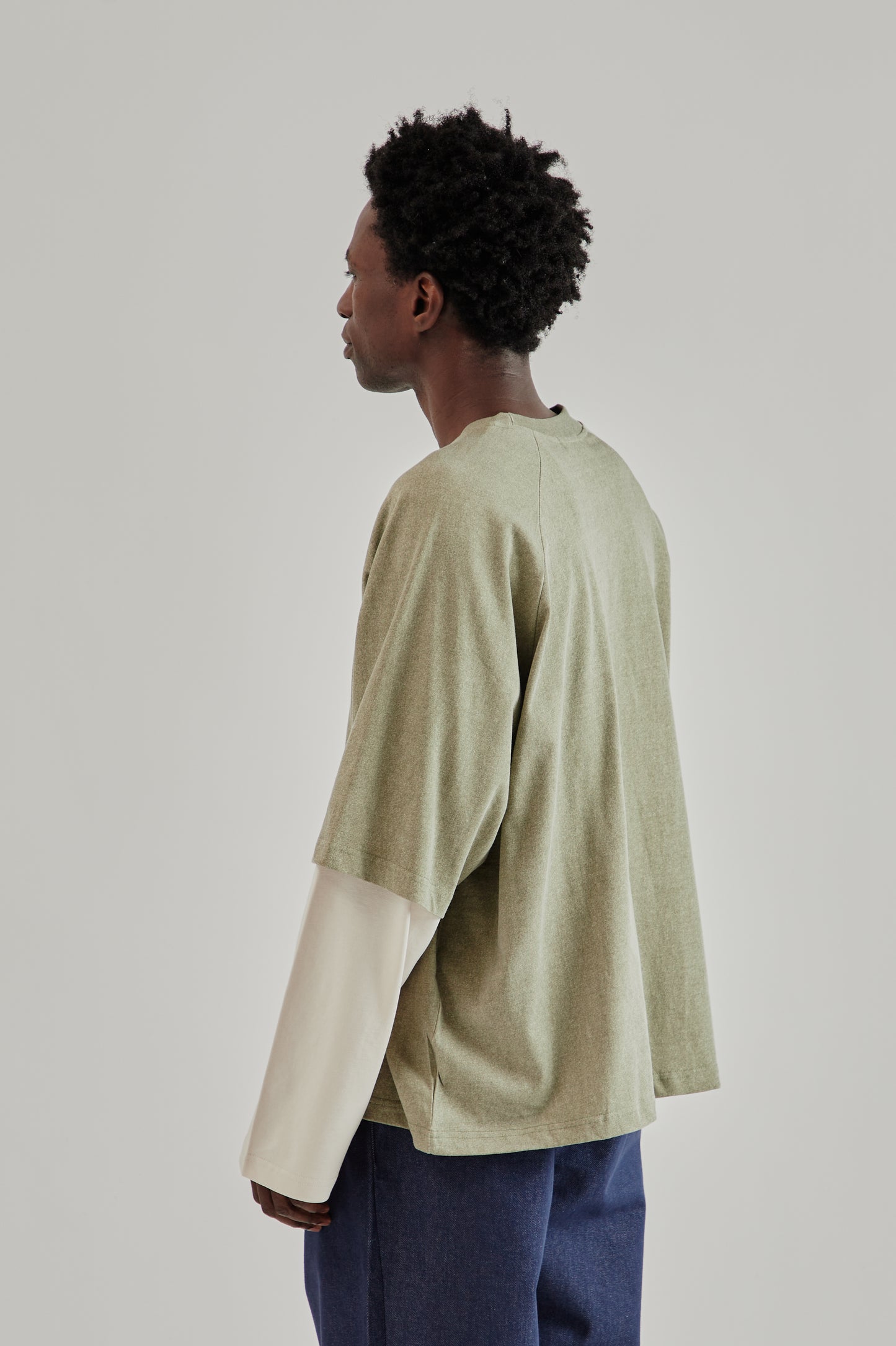 Estudio Niksen FW25 Longsleeve Layered Tee Khaki4