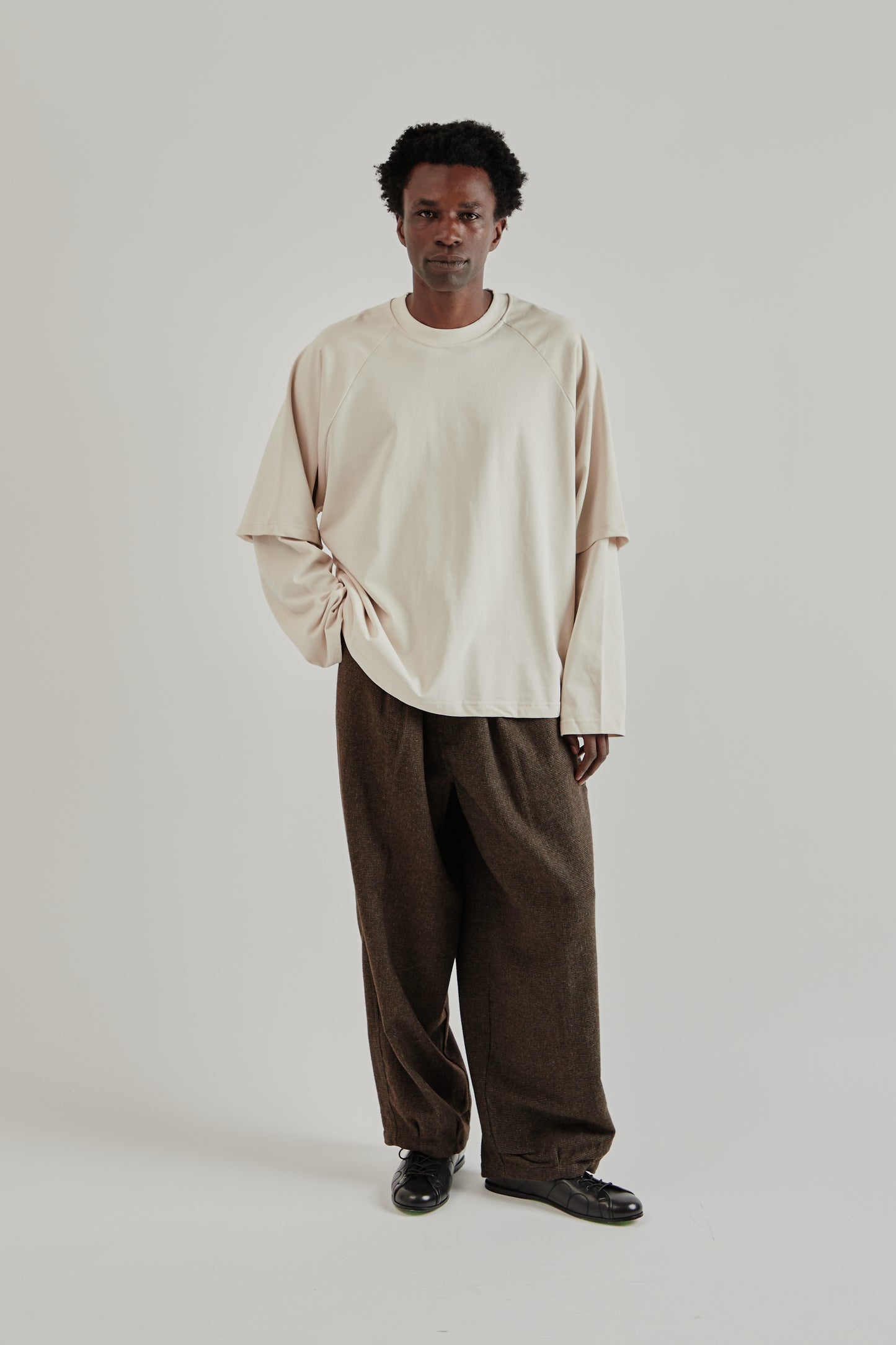 Estudio Niksen FW25 Longsleeve Layered Tee Off White10