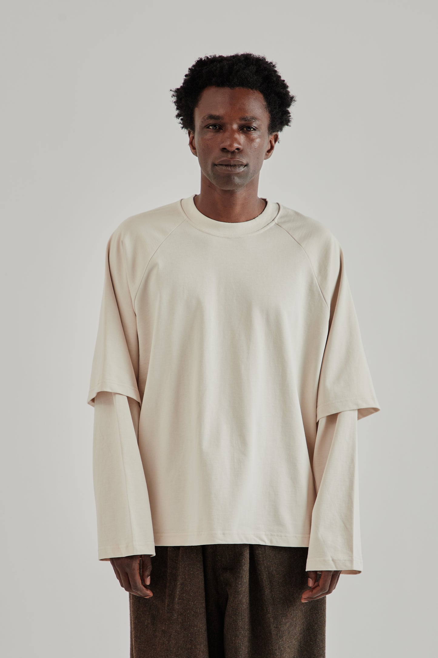 Estudio Niksen FW25 Longsleeve Layered Tee Off White2
