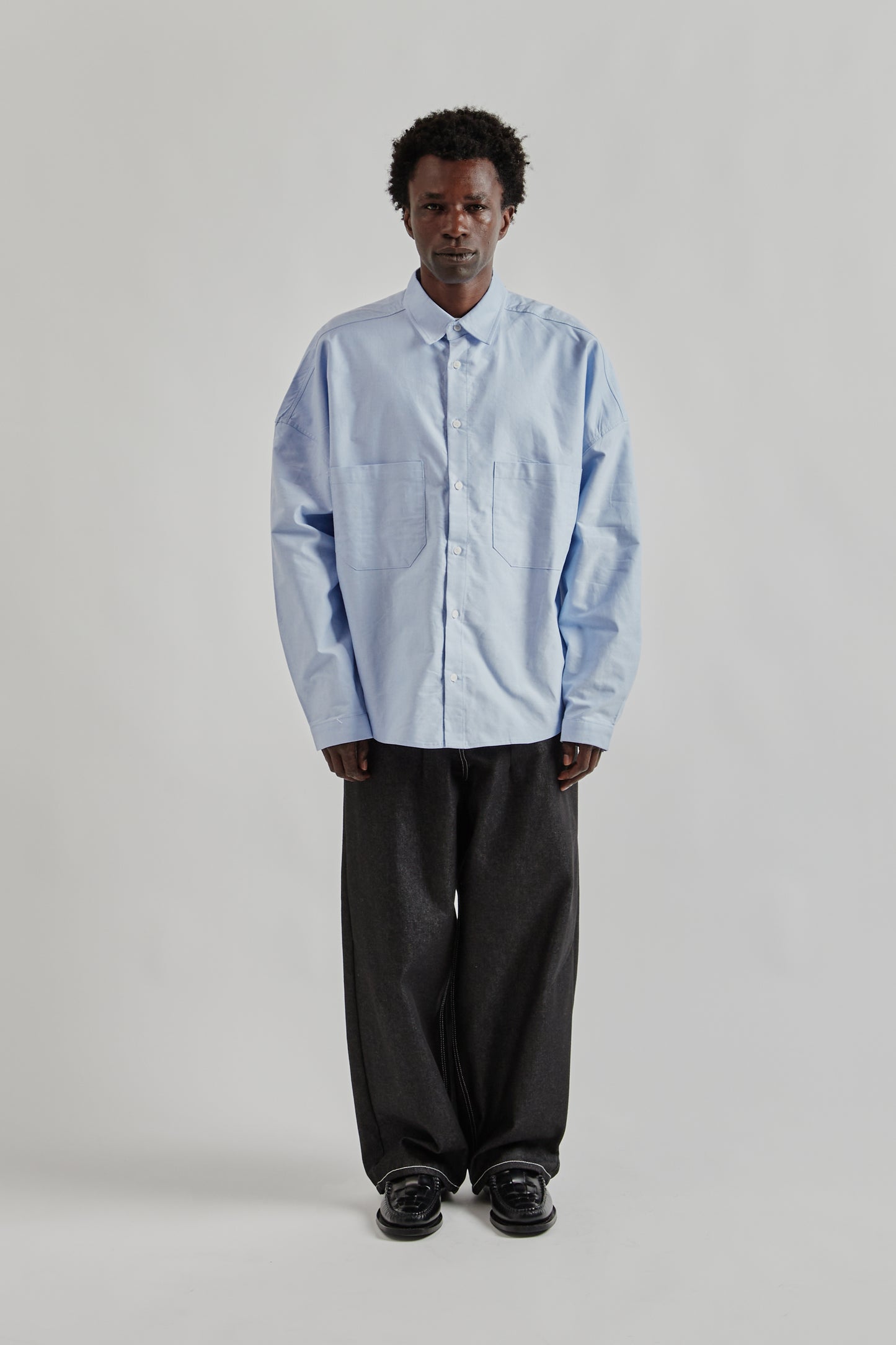 Estudio Niksen FW25 Oxford Balloon Shirt Blue 1