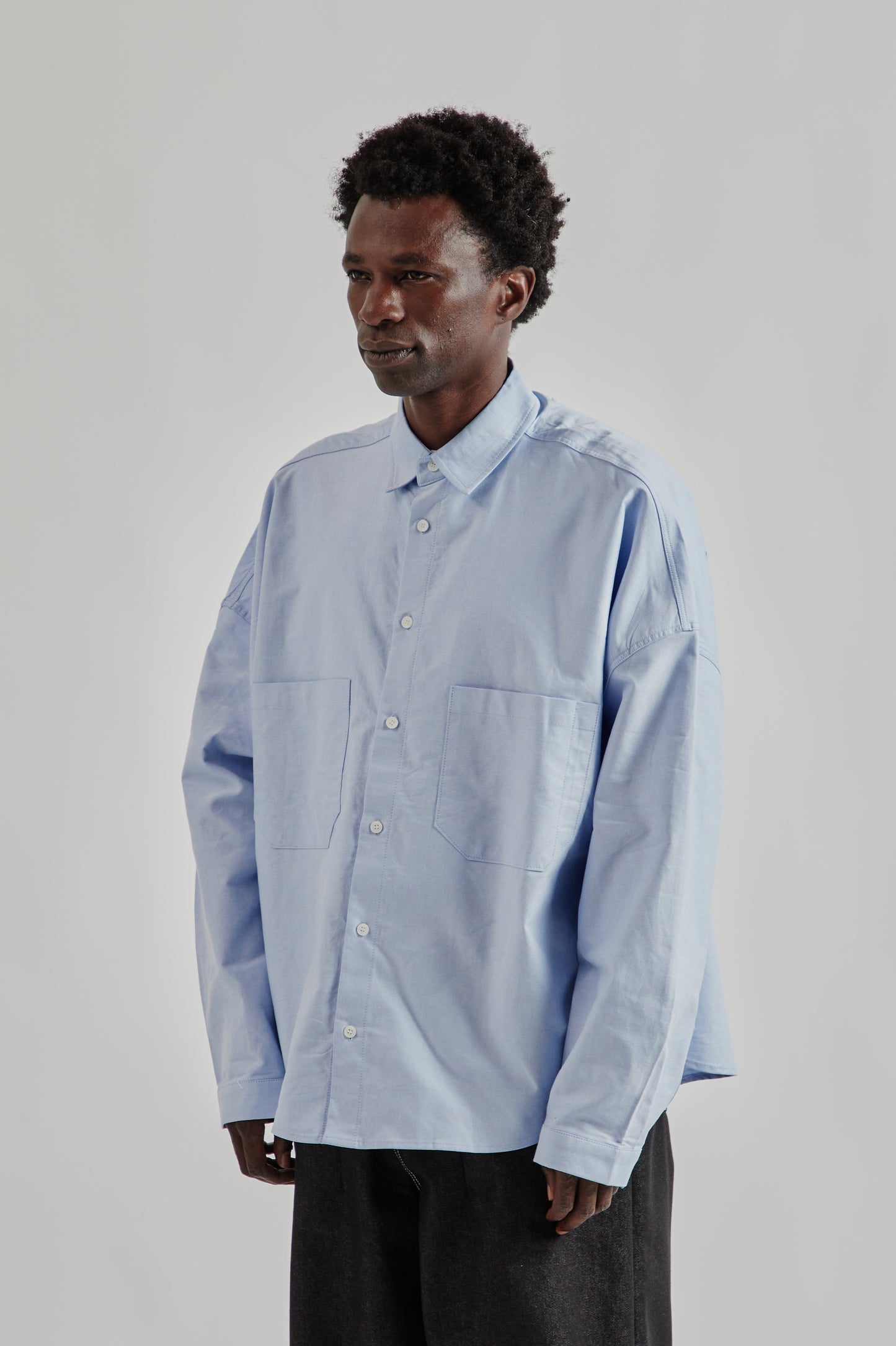 Estudio Niksen FW25 Oxford Balloon Shirt Blue 3