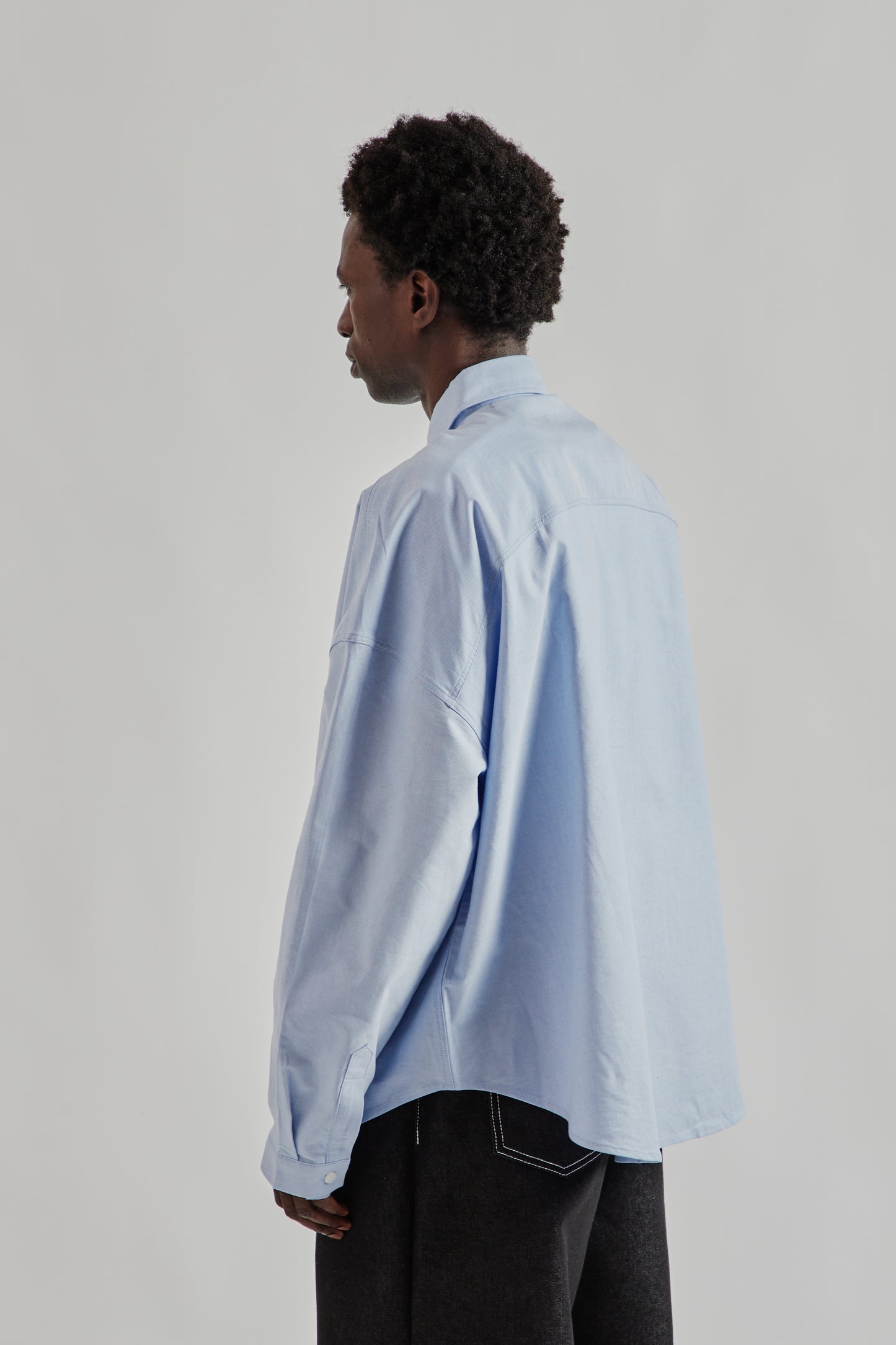 Estudio Niksen FW25 Oxford Balloon Shirt Blue 4