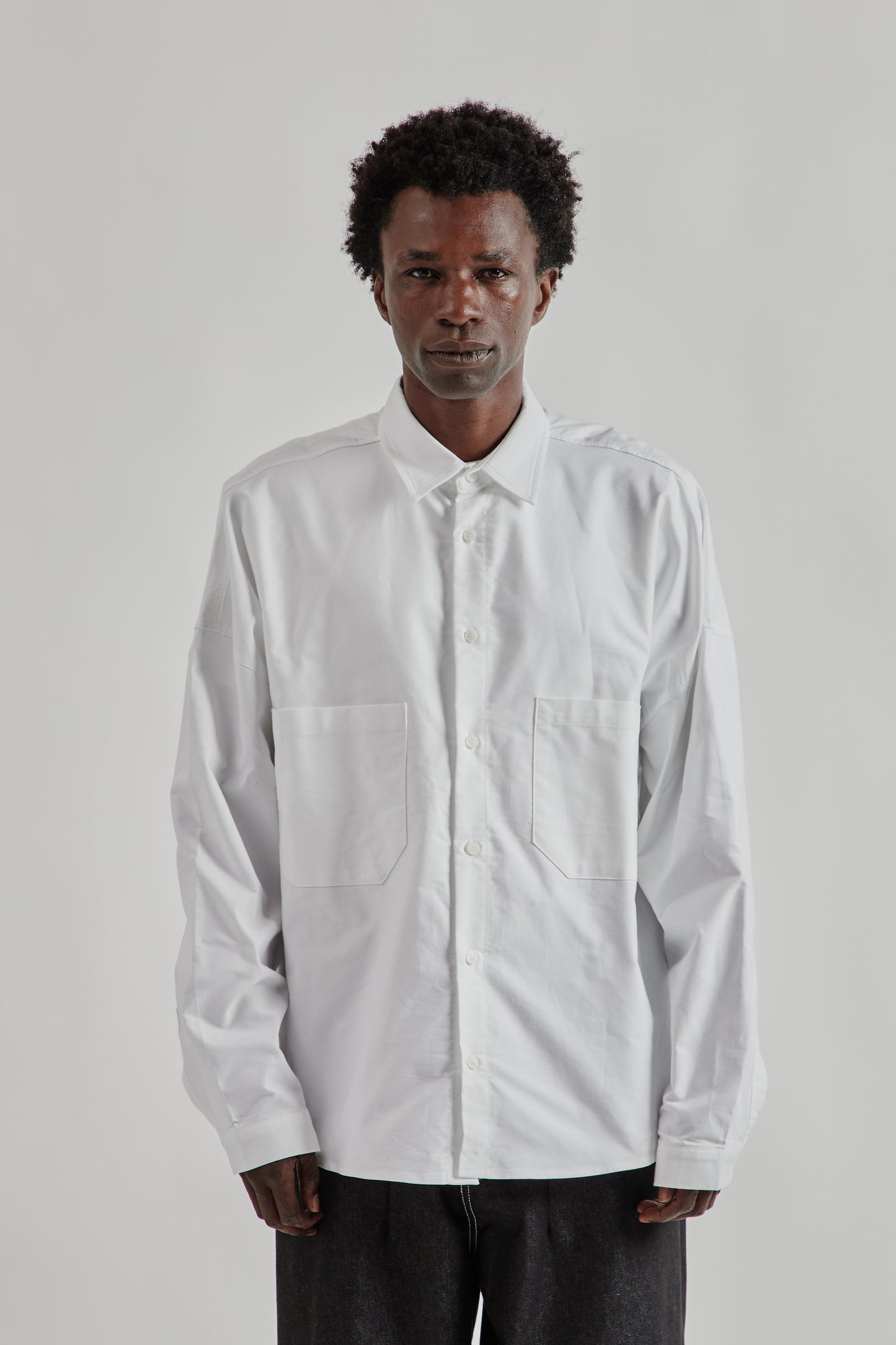 Estudio Niksen FW25 Oxford Balloon Shirt White 2