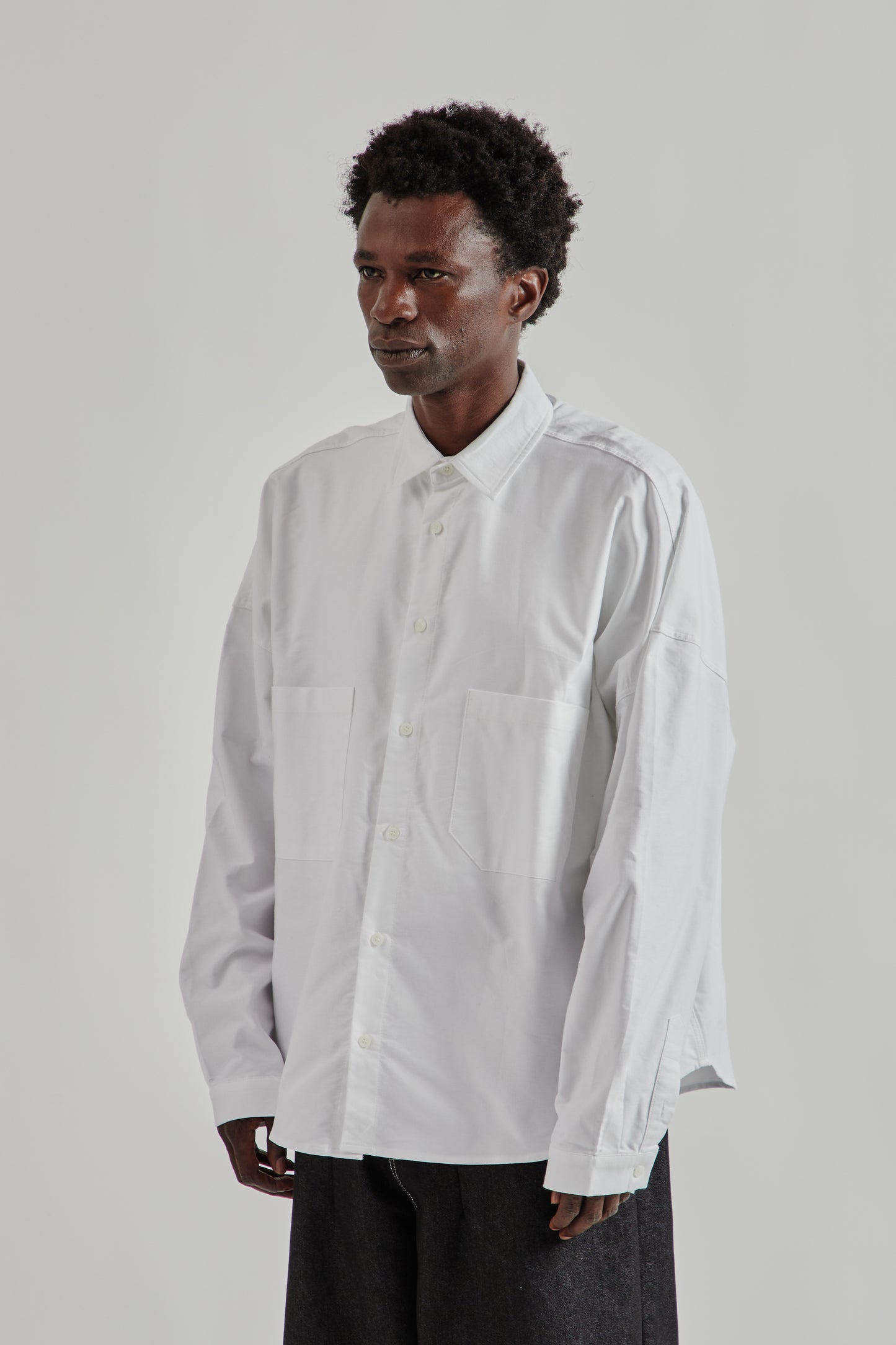 Estudio Niksen FW25 Oxford Balloon Shirt White 3