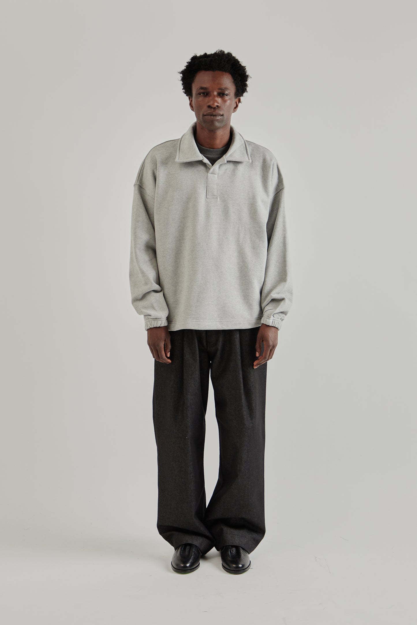 Estudio Niksen FW25 Polo Crewneck Sweater Grey1