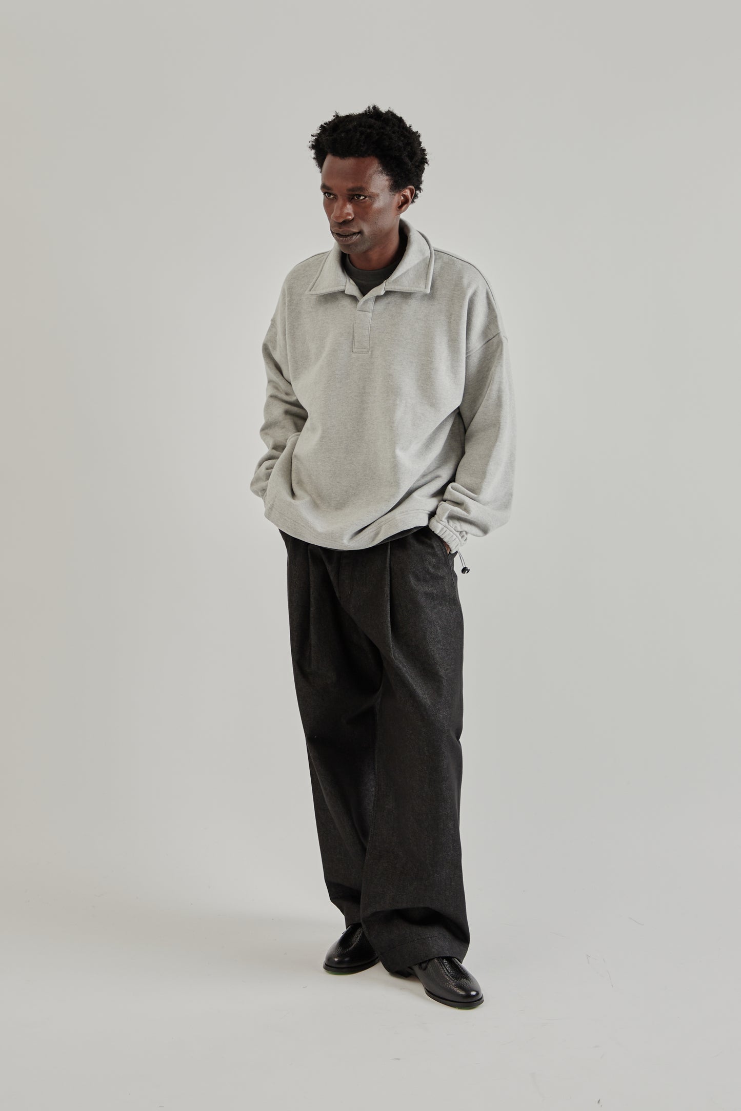 Estudio Niksen FW25 Polo Crewneck Sweater Grey10