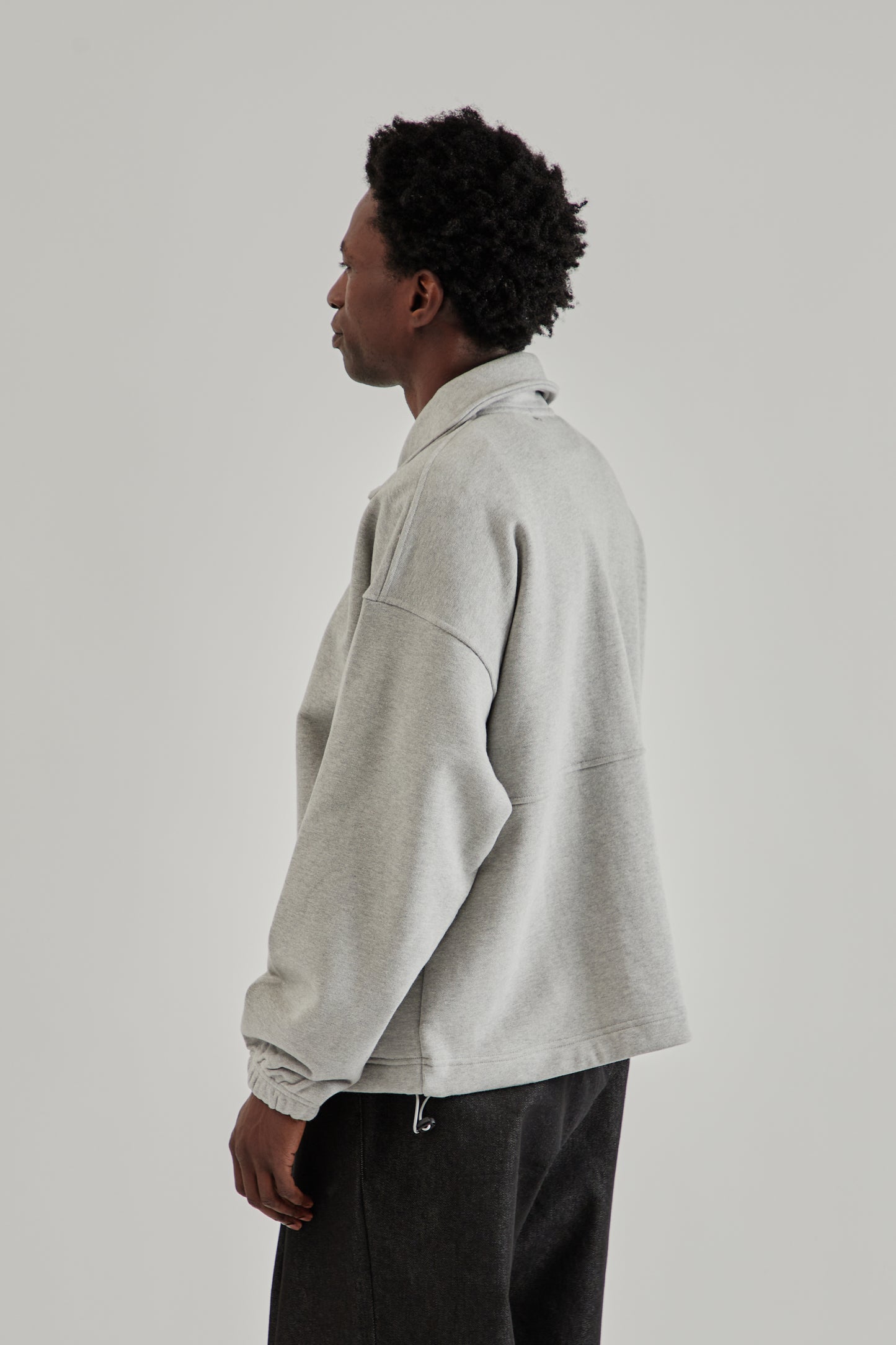 Estudio Niksen FW25 Polo Crewneck Sweater Grey4