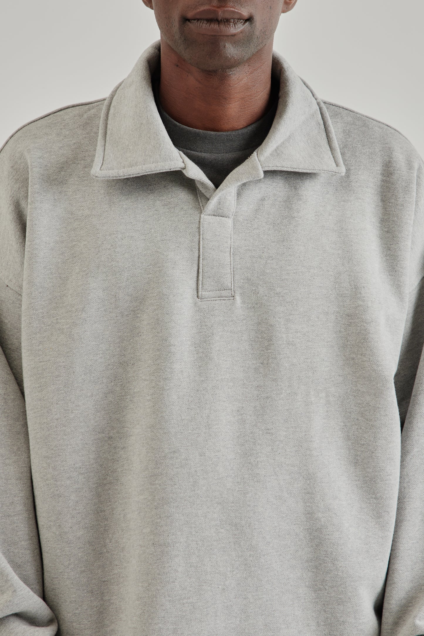 Estudio Niksen FW25 Polo Crewneck Sweater Grey6