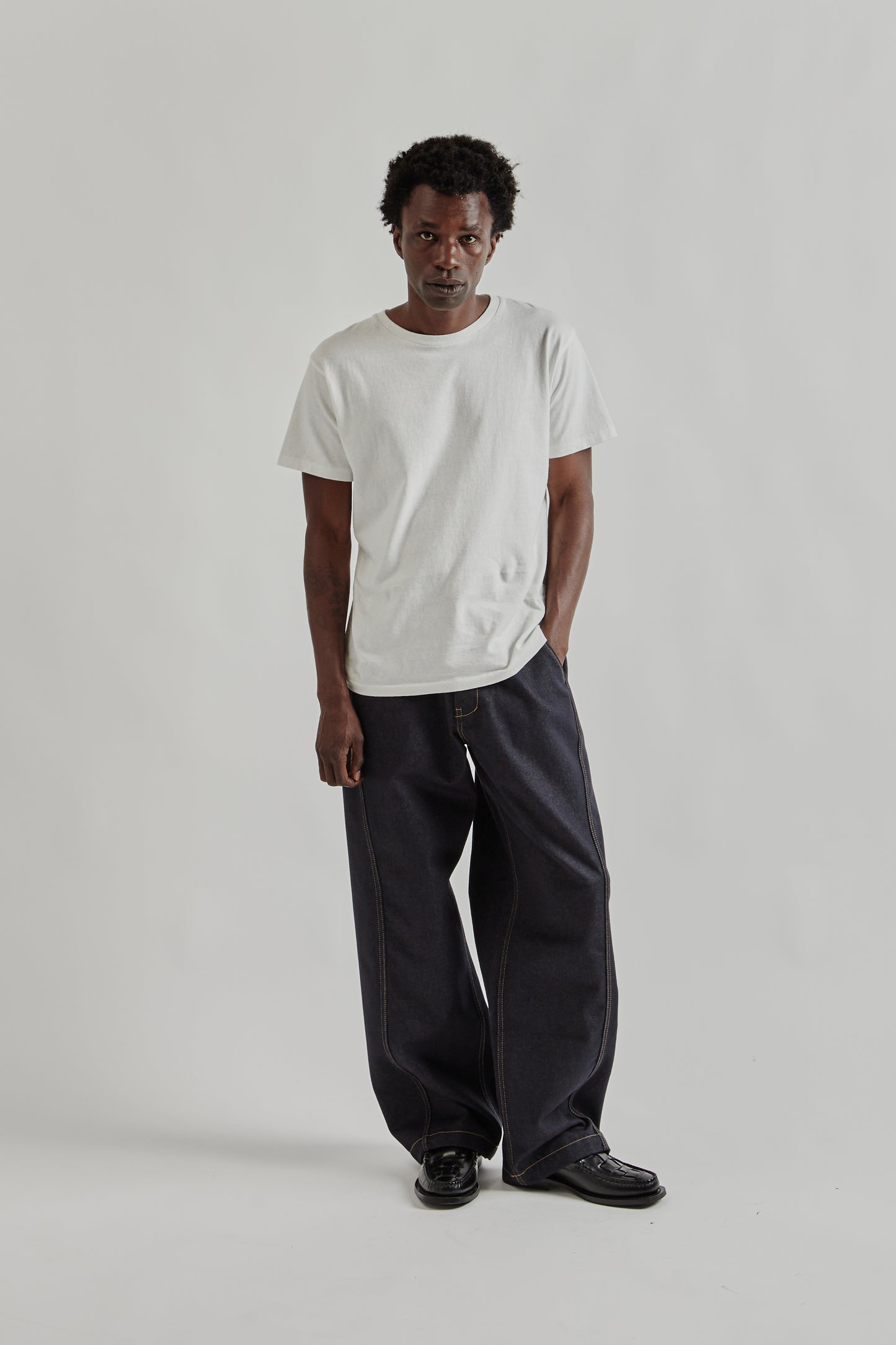 Estudio Niksen FW25 Raw Denim In-Stitch Jeans Indigo 11