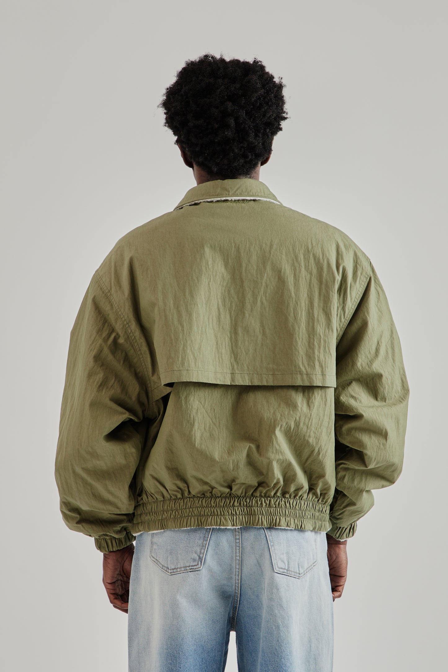 Estudio Niksen FW25 Reversible Bomber Jacket Khaki2