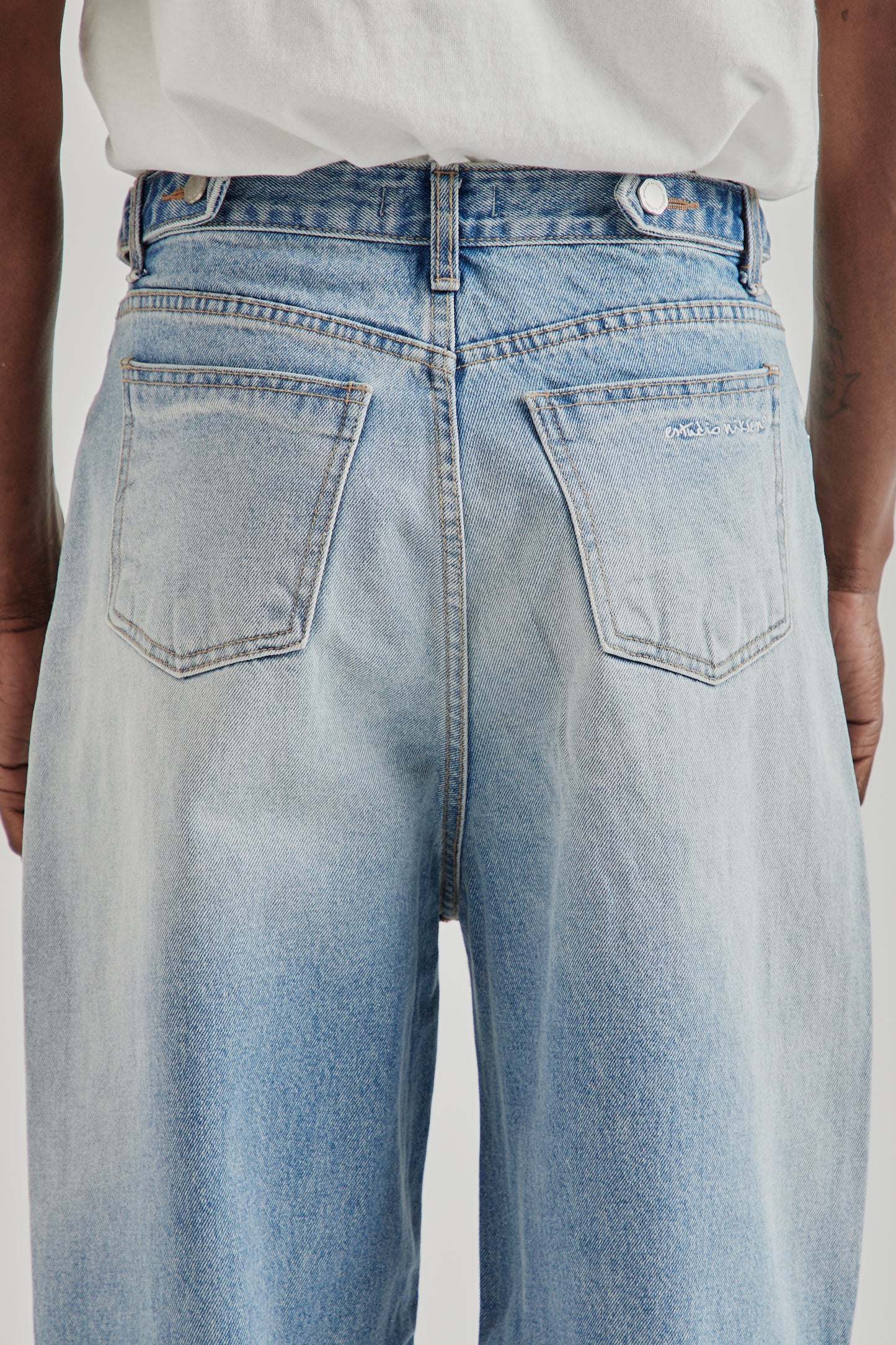Estudio Niksen FW25 Side-Button Denim Jeans Blue5