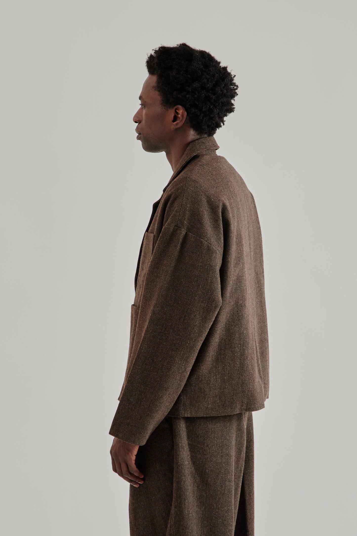 Estudio Niksen FW25 Wool Blazer Jacket Brown4