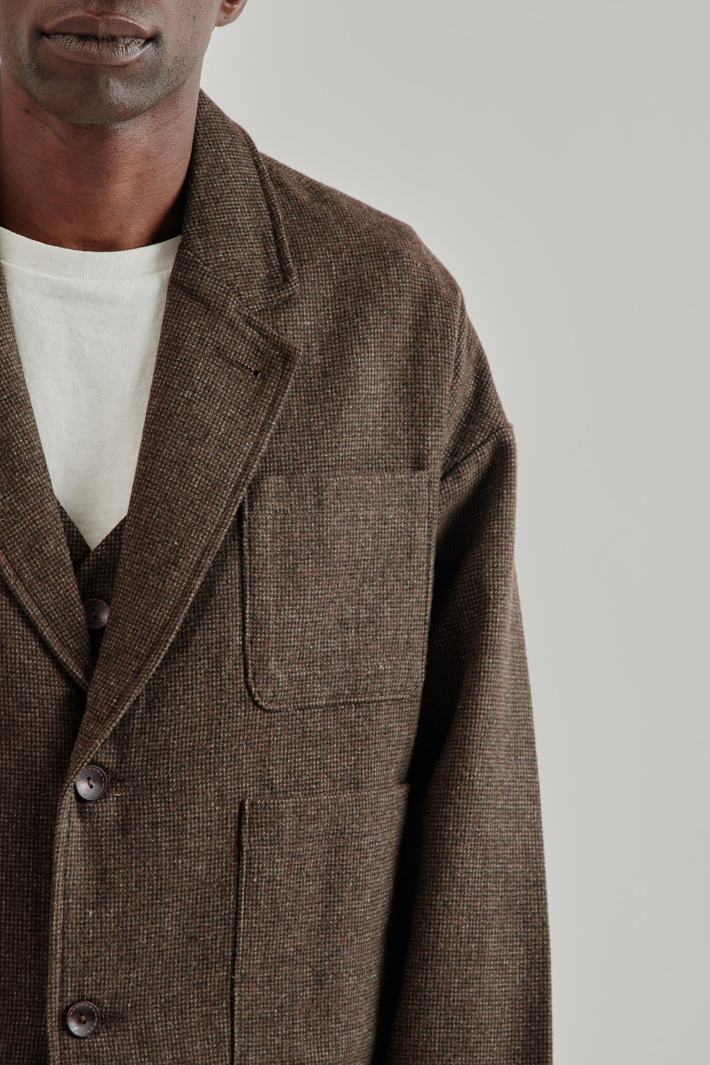 Estudio Niksen FW25 Wool Blazer Jacket Brown7