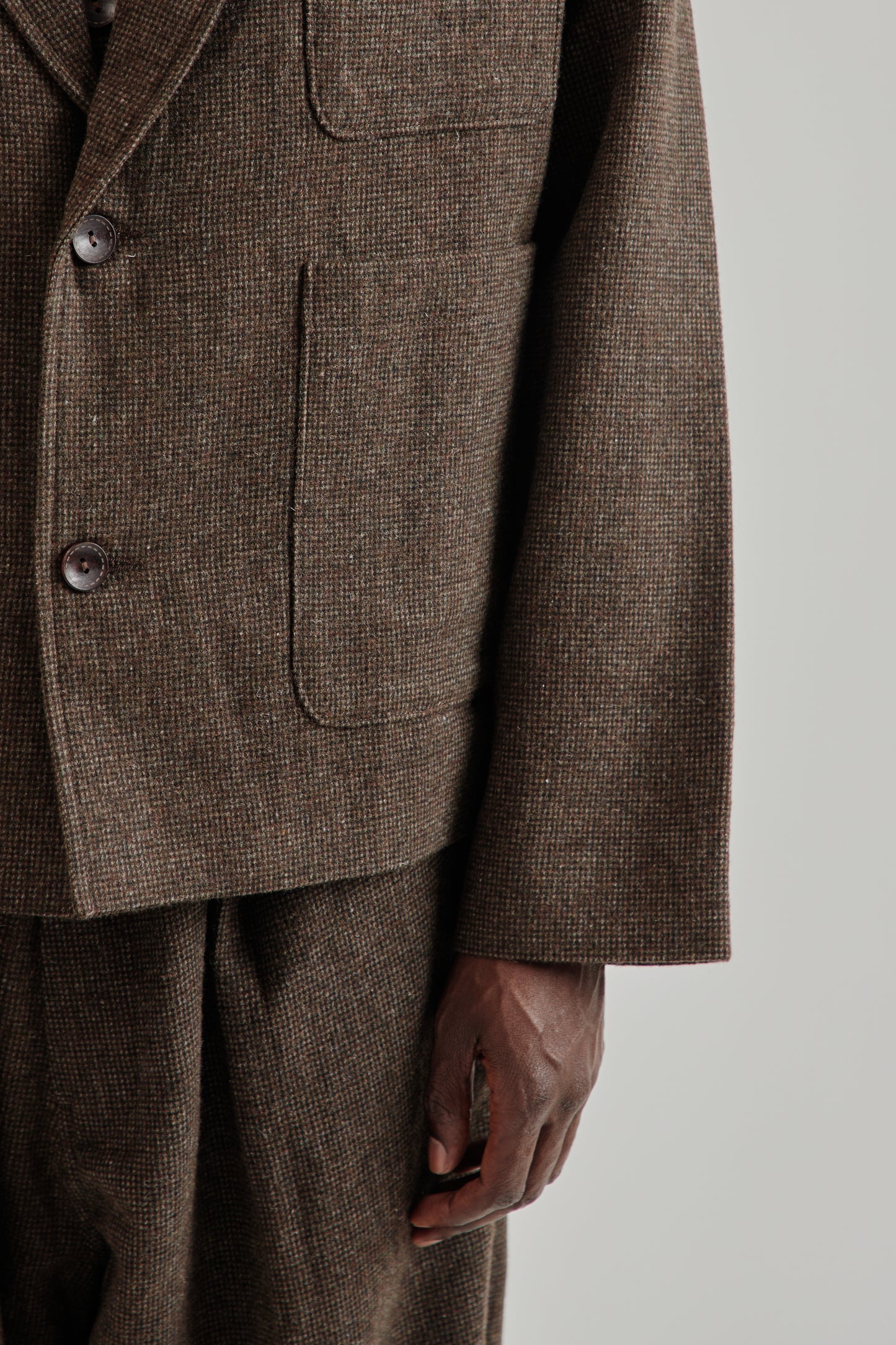 Estudio Niksen FW25 Wool Blazer Jacket Brown8