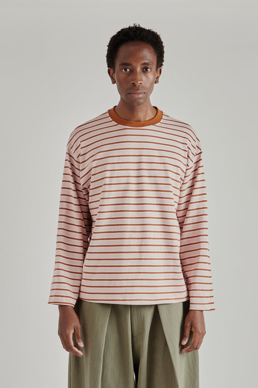 Estudio Niksen FW26 Longsleeve Stripe Tee Pink1638