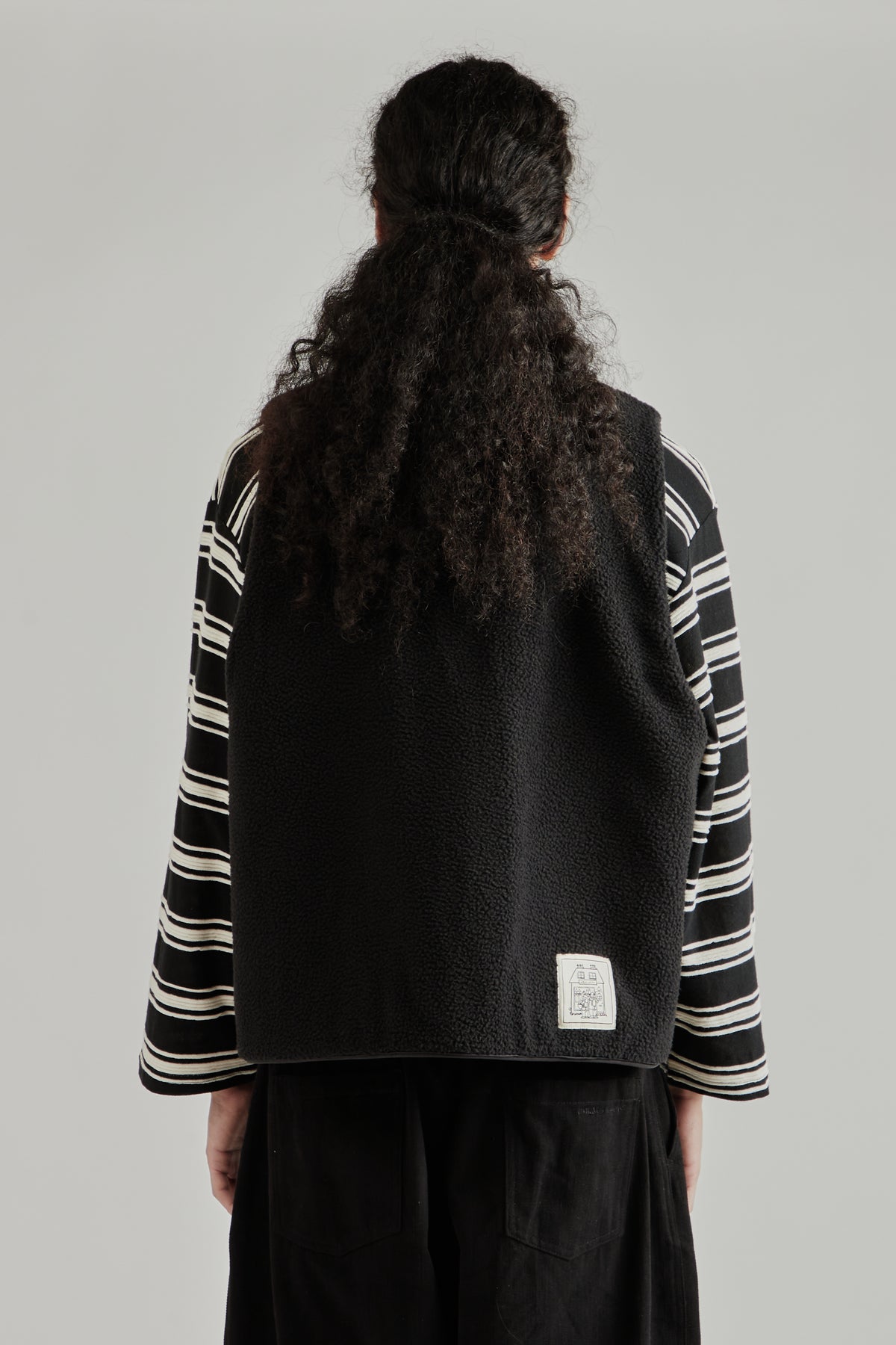 Reversible Fleece Vest - Black