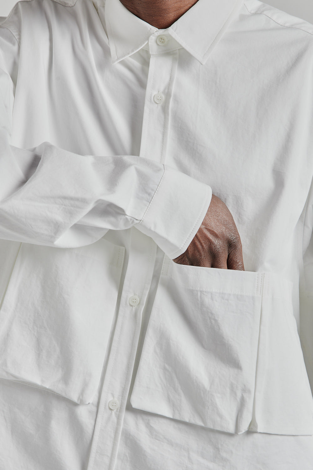 Estudio Niksen SS25 Five Pocket Button Shirt White 10