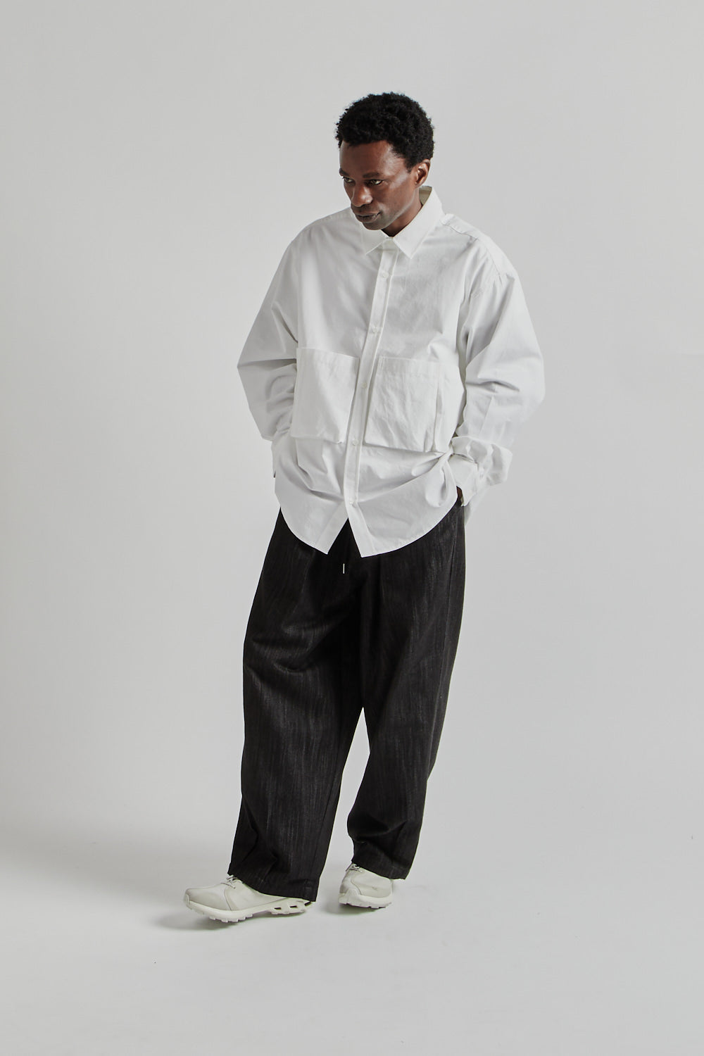 Estudio Niksen SS25 Five Pocket Button Shirt White 11