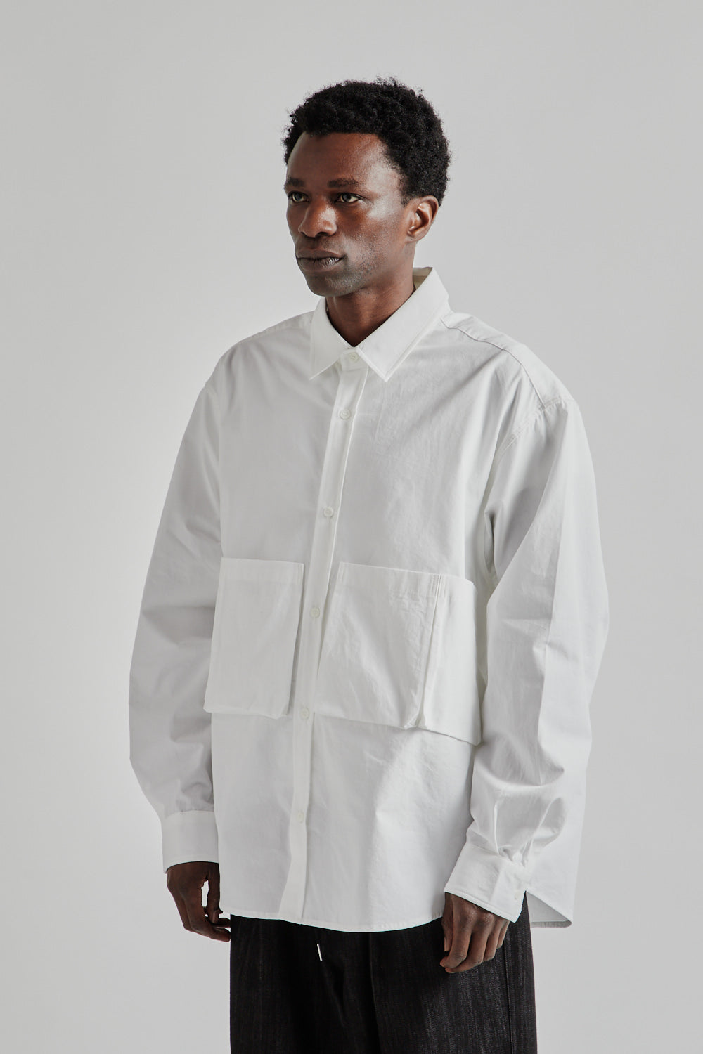 Estudio Niksen SS25 Five Pocket Button Shirt White 3