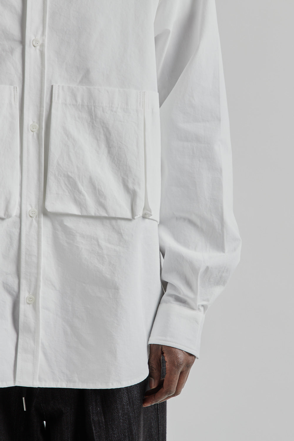 Estudio Niksen SS25 Five Pocket Button Shirt White 9