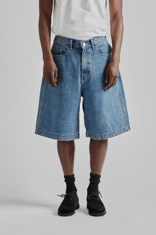 Estudio Niksen SS25 Half-Dart Denim Shorts Blue 2