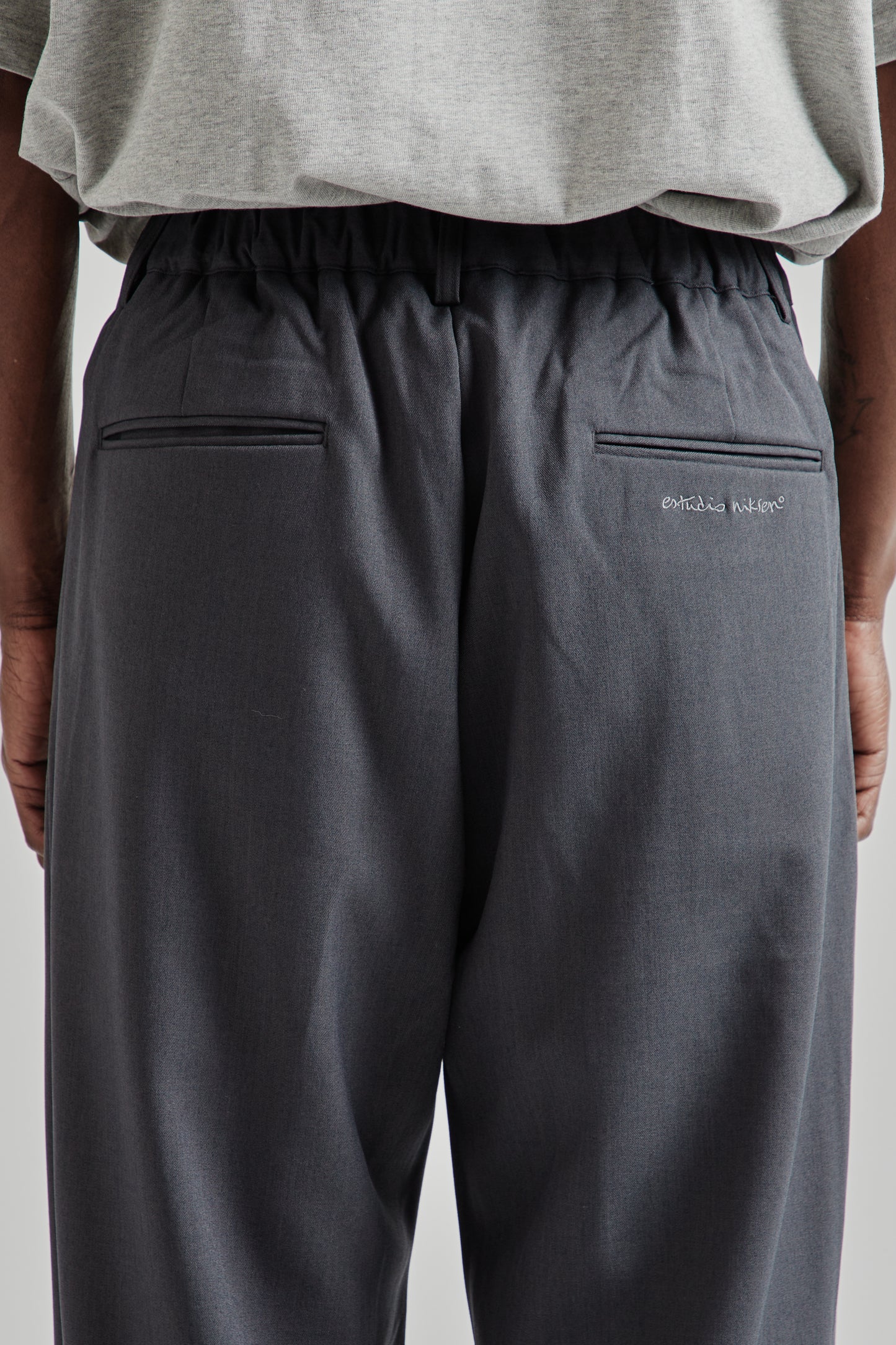 Pintuck Maxi Trousers - Grey