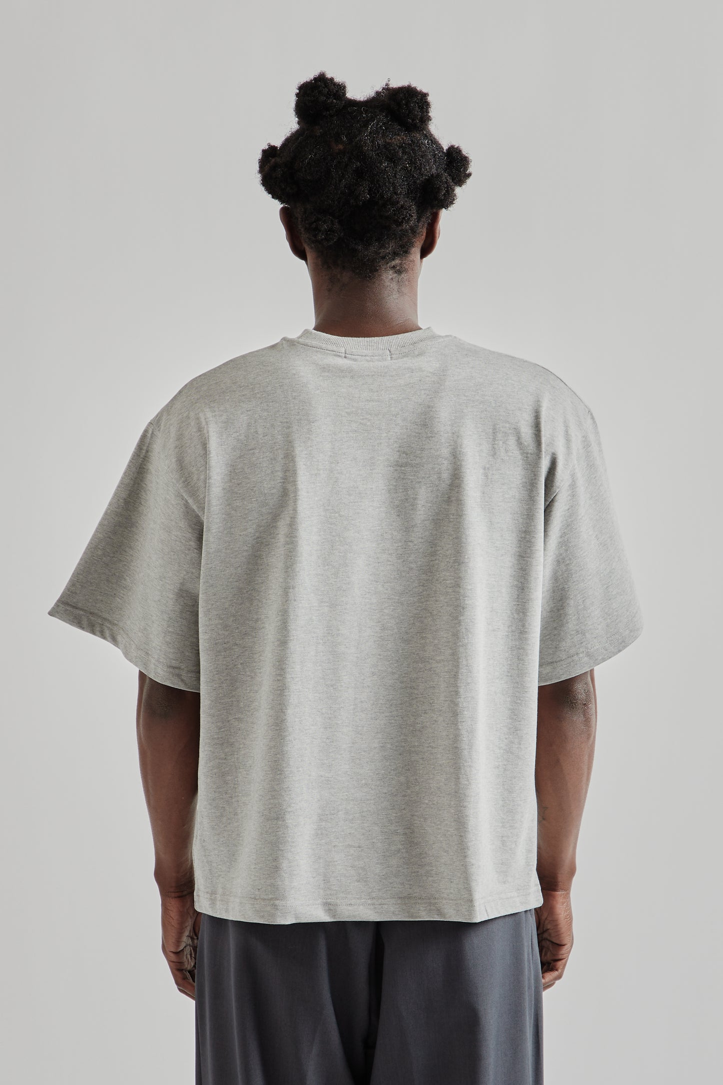 Signature Cropped Tee - Grey