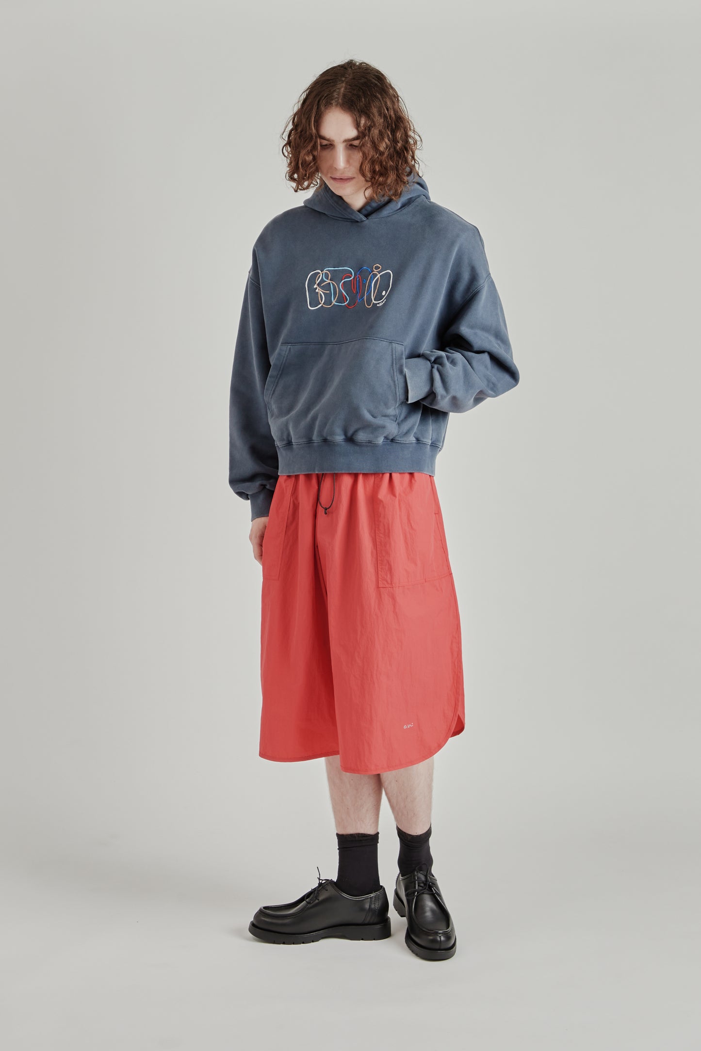 Bubble Boxy Hoody - Navy