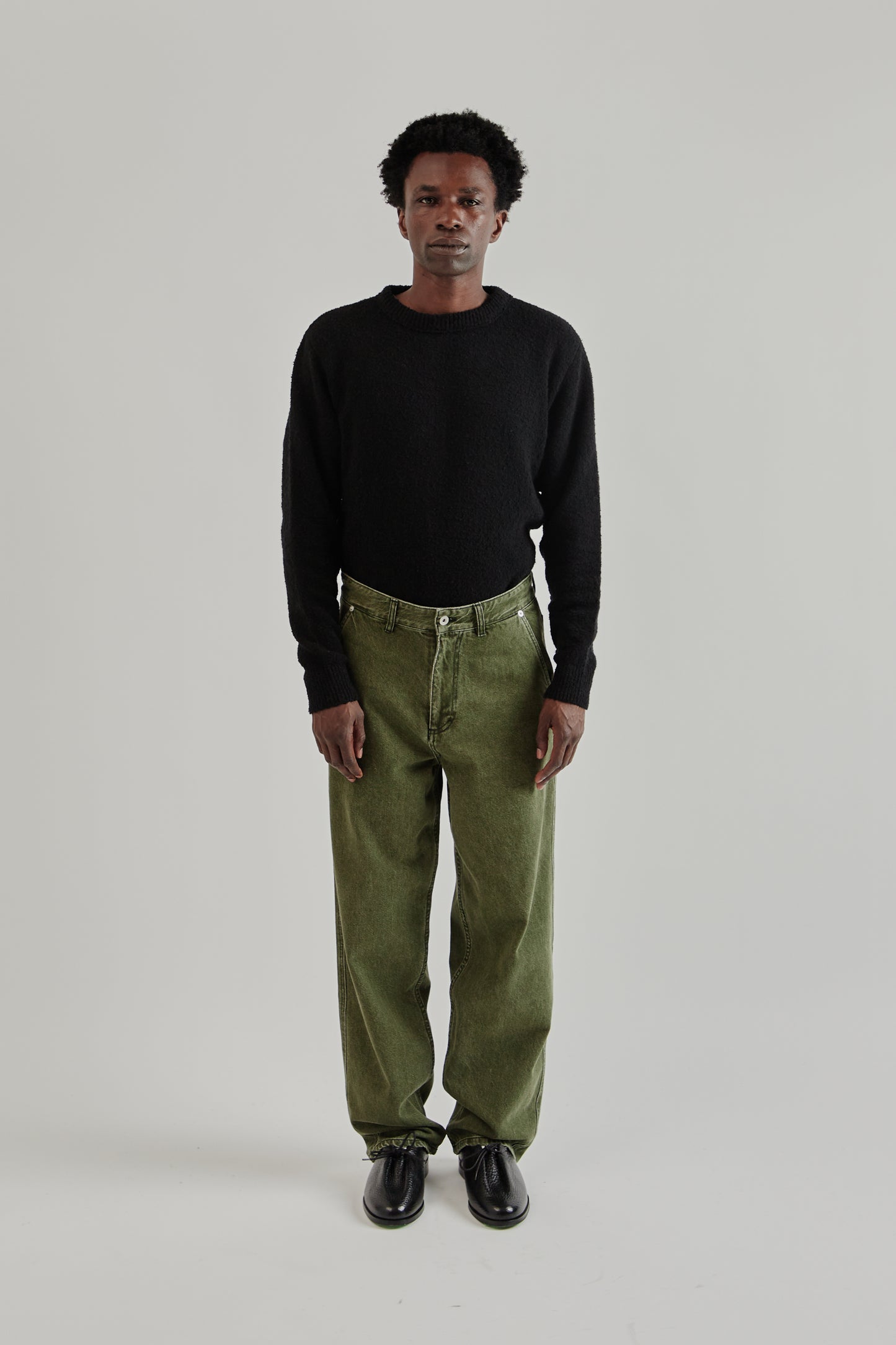 Fairly Normal FW25 5-Pocket Jeans Washed Green1