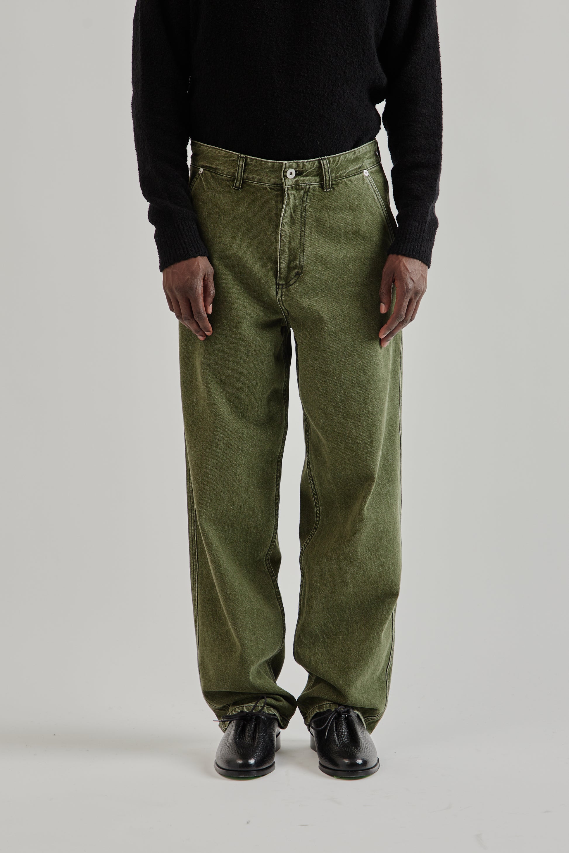Fairly Normal FW25 5-Pocket Jeans Washed Green2