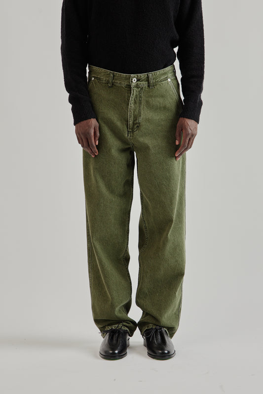Fairly Normal FW25 5-Pocket Jeans Washed Green2