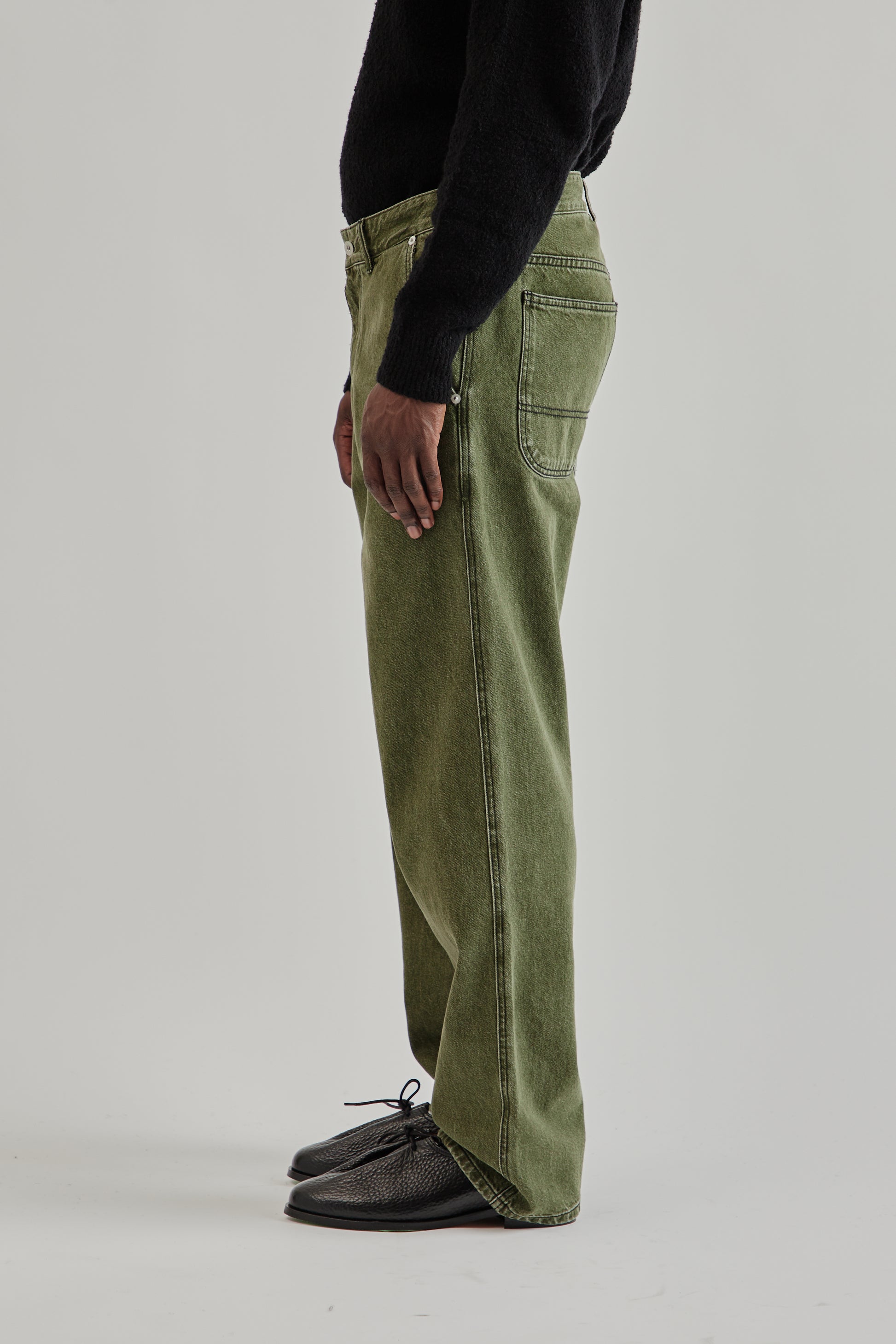 Fairly Normal FW25 5-Pocket Jeans Washed Green3