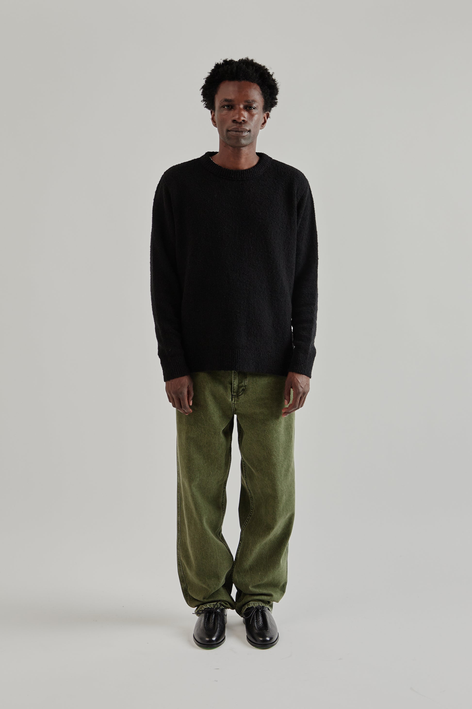 Fairly Normal FW25 Boucle Sweater Black1