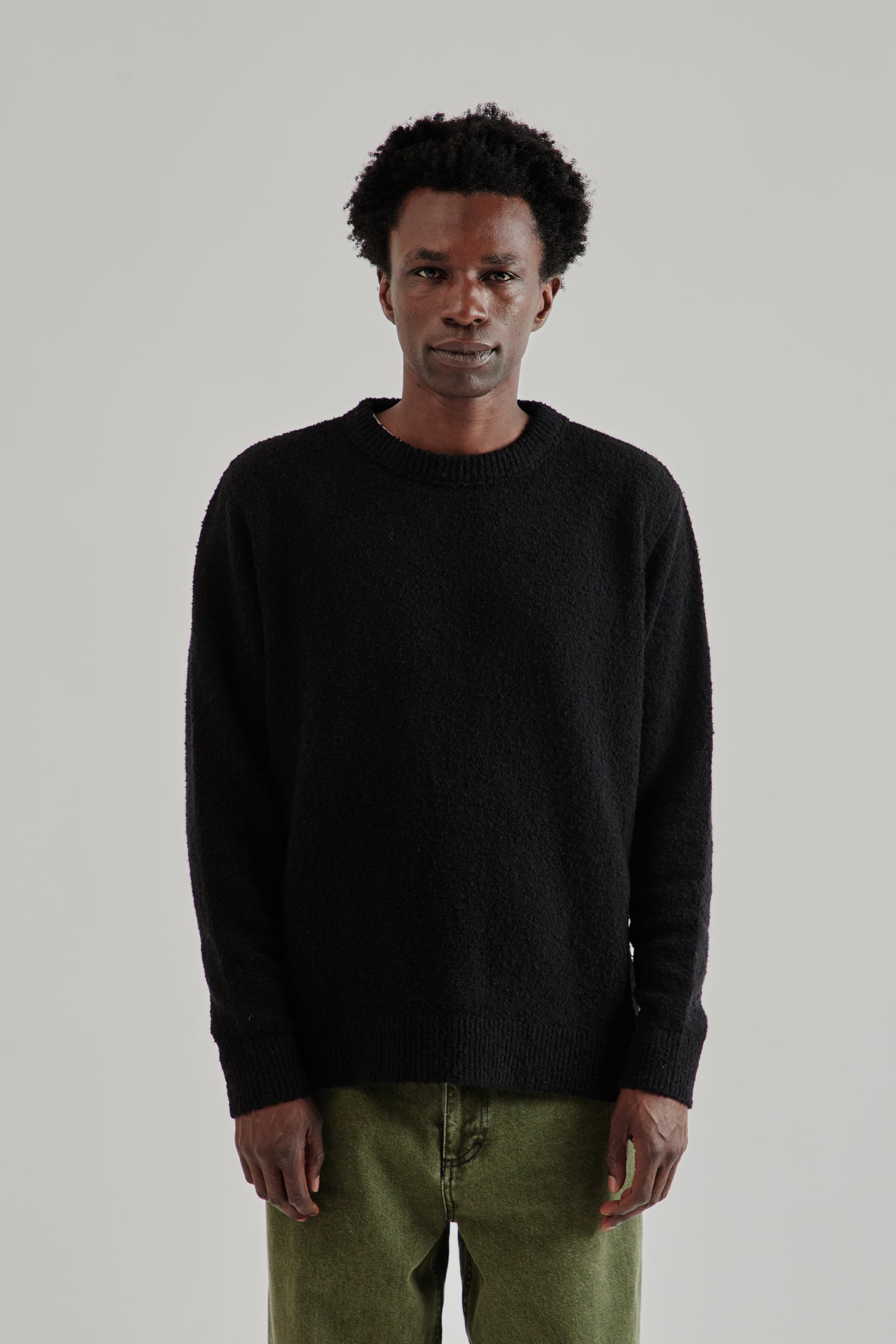 Fairly Normal FW25 Boucle Sweater Black2