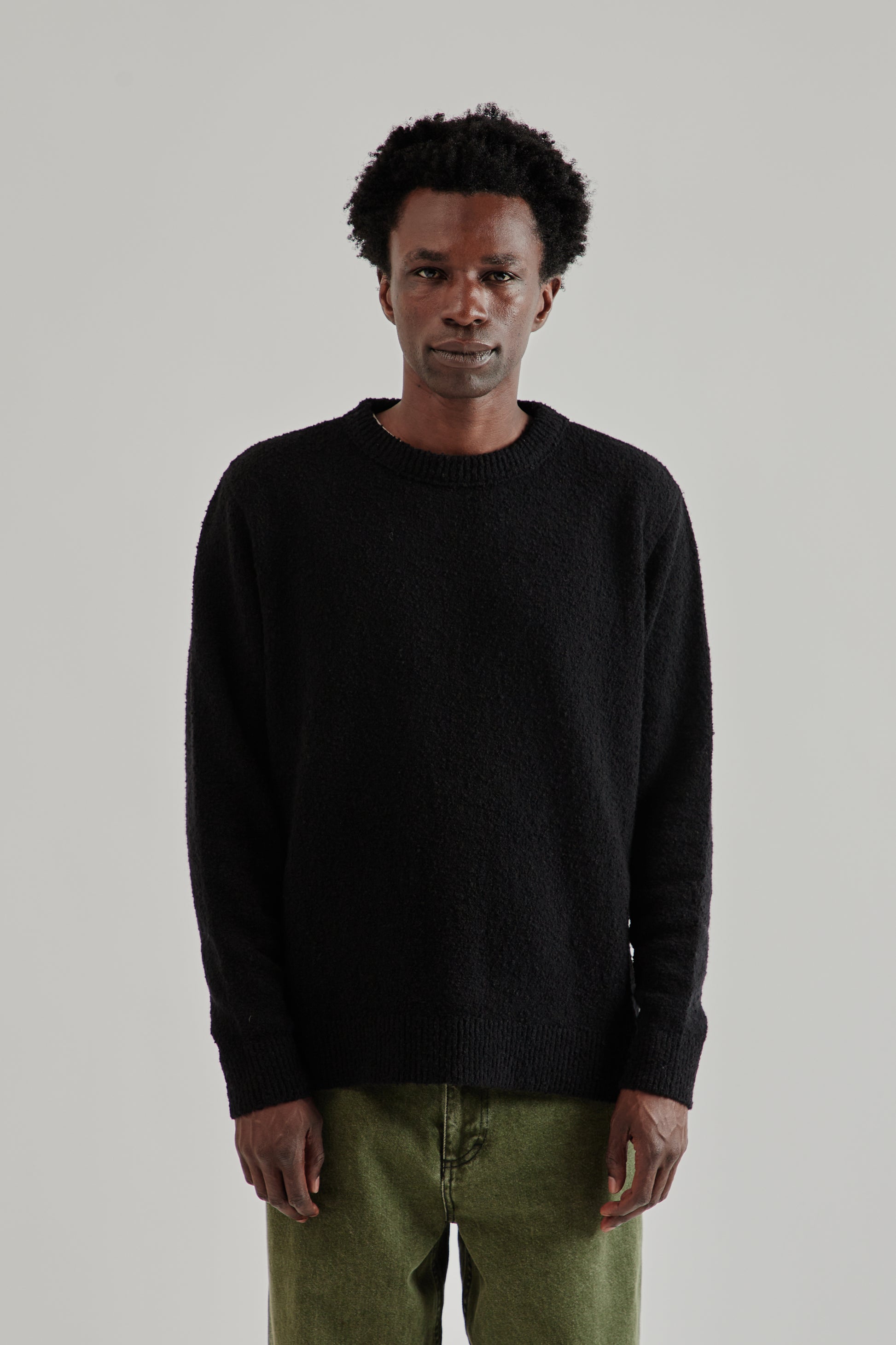 Fairly Normal FW25 Boucle Sweater Black2