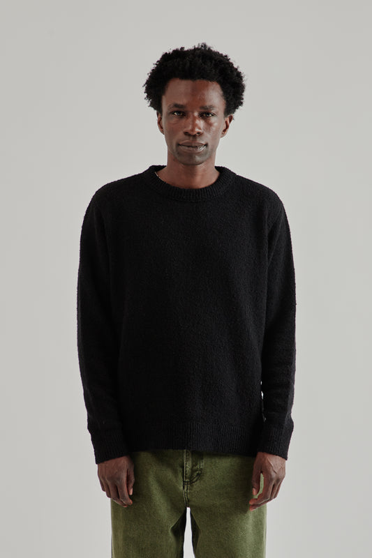 Fairly Normal FW25 Boucle Sweater Black2