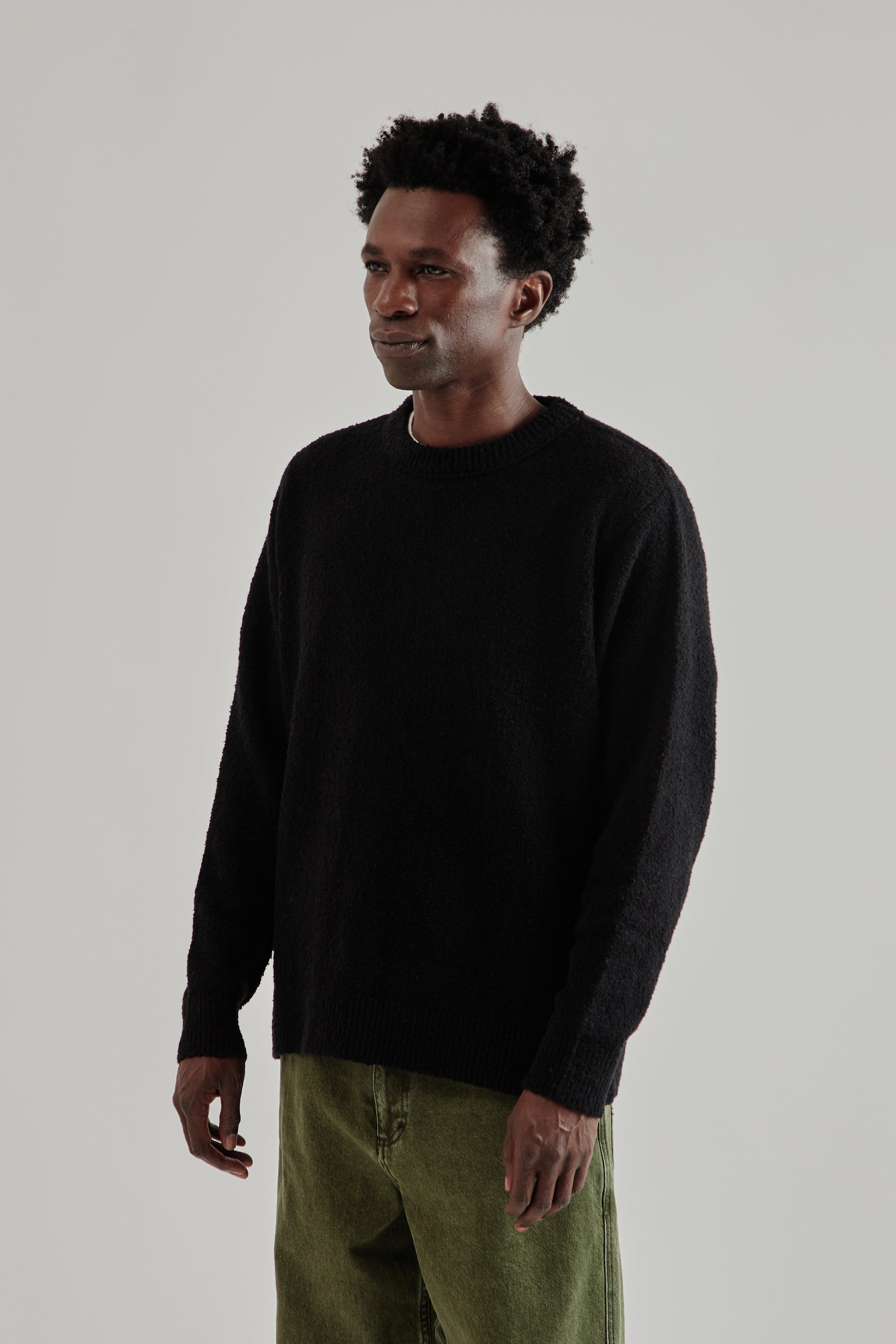 Fairly Normal FW25 Boucle Sweater Black3