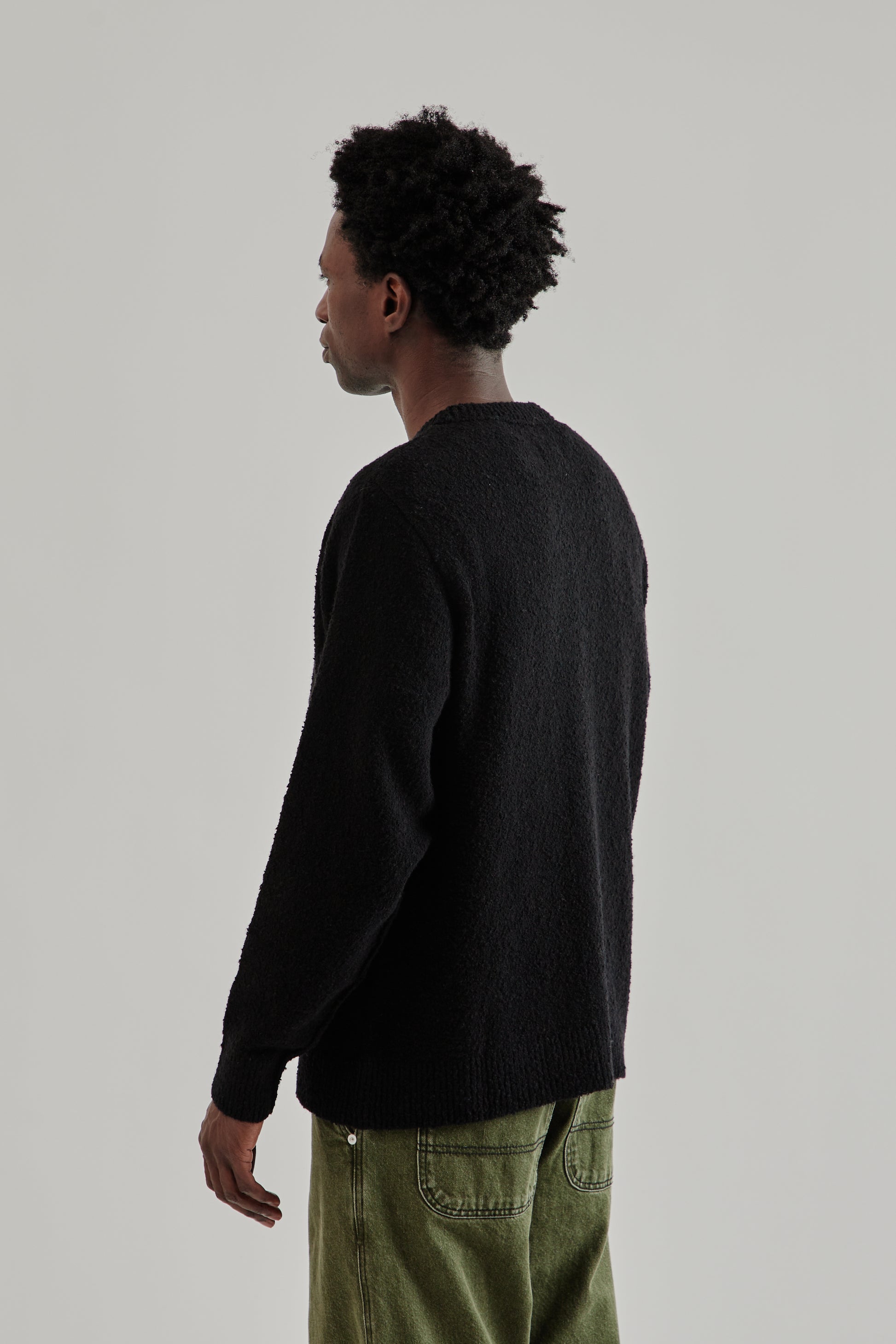 Fairly Normal FW25 Boucle Sweater Black4