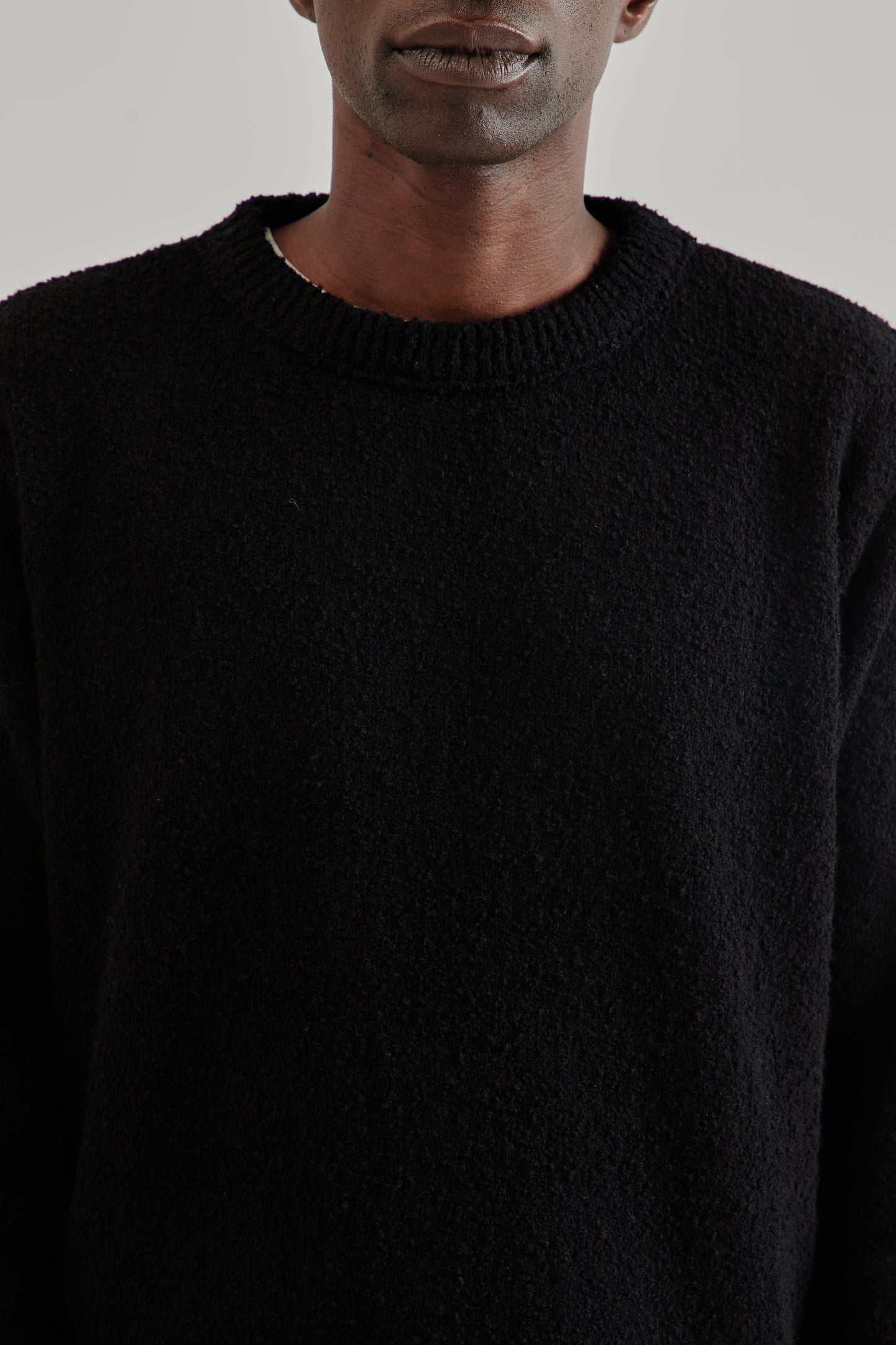 Fairly Normal FW25 Boucle Sweater Black6