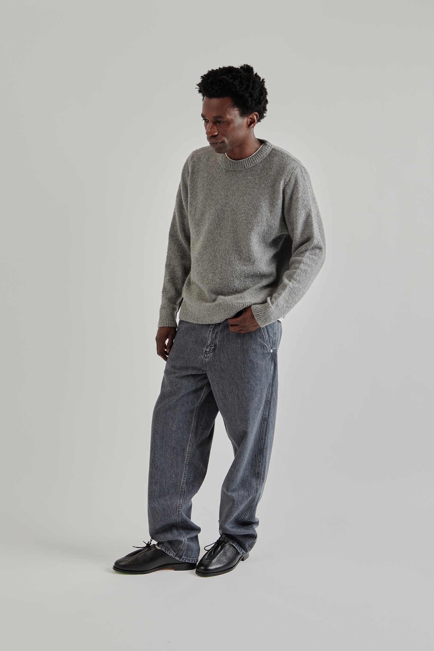 Fairly Normal FW25 Boucle Sweater Grey10