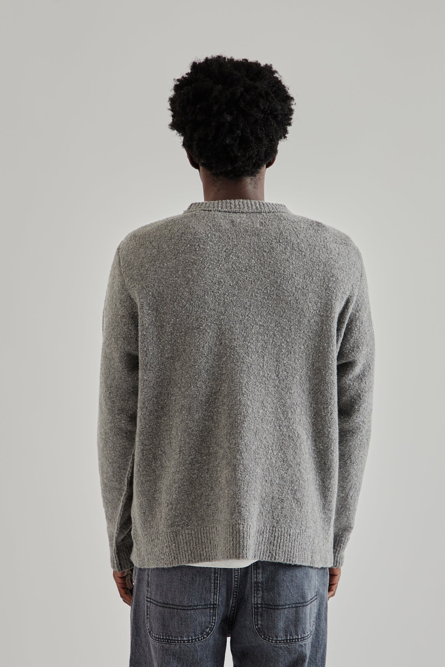 Fairly Normal FW25 Boucle Sweater Grey5