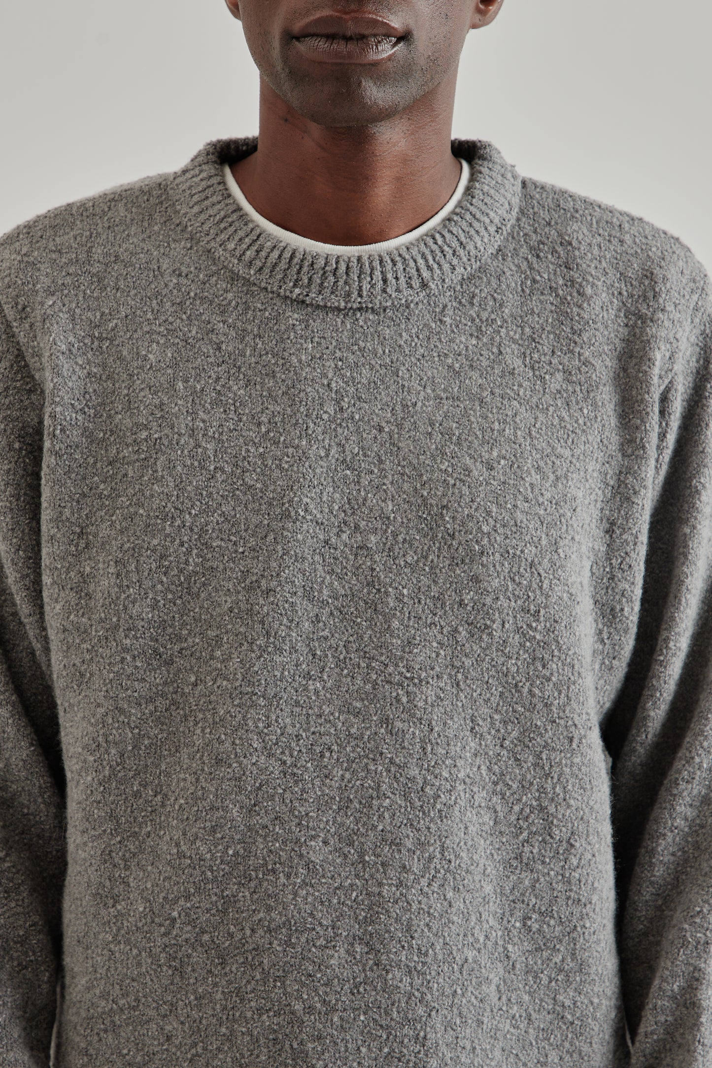 Fairly Normal FW25 Boucle Sweater Grey6