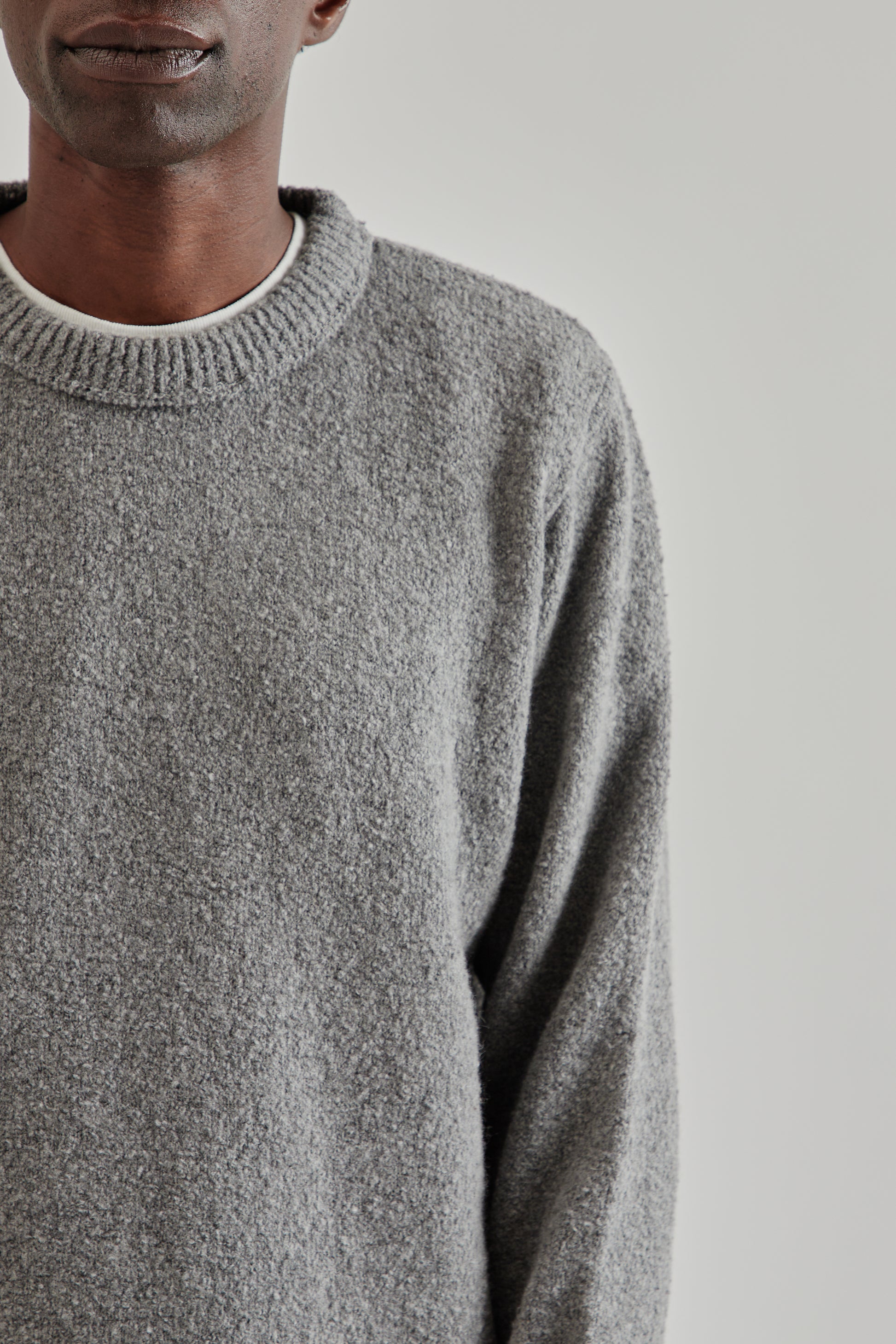 Fairly Normal FW25 Boucle Sweater Grey7