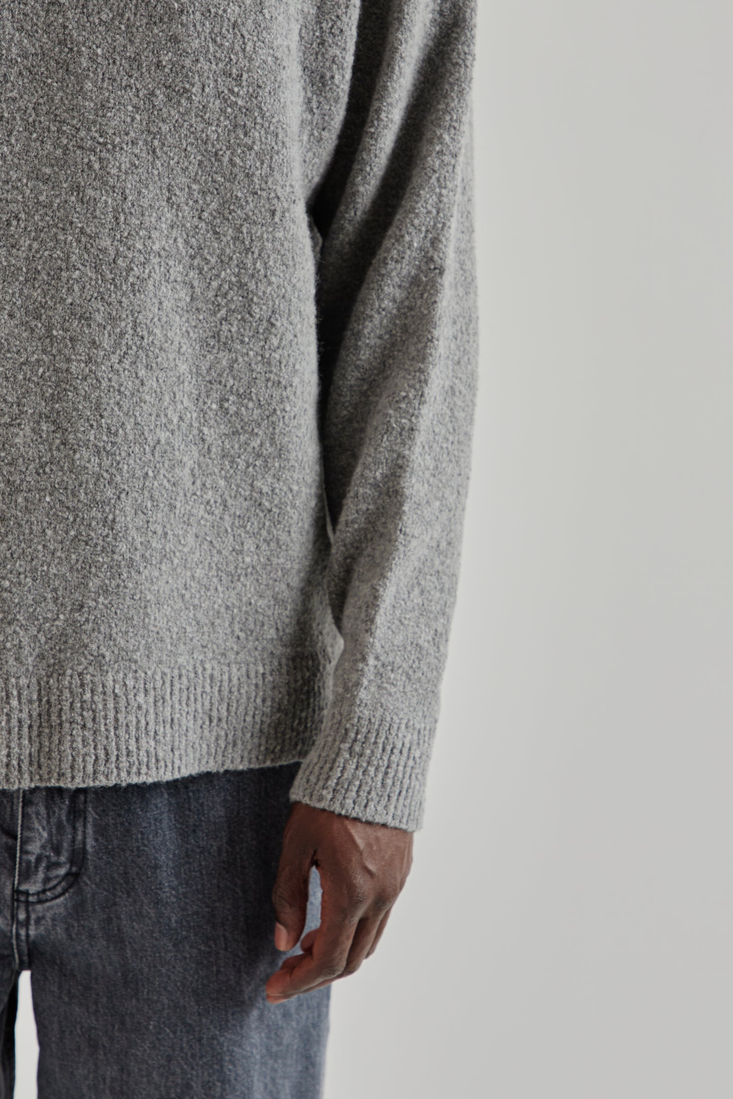 Fairly Normal FW25 Boucle Sweater Grey8
