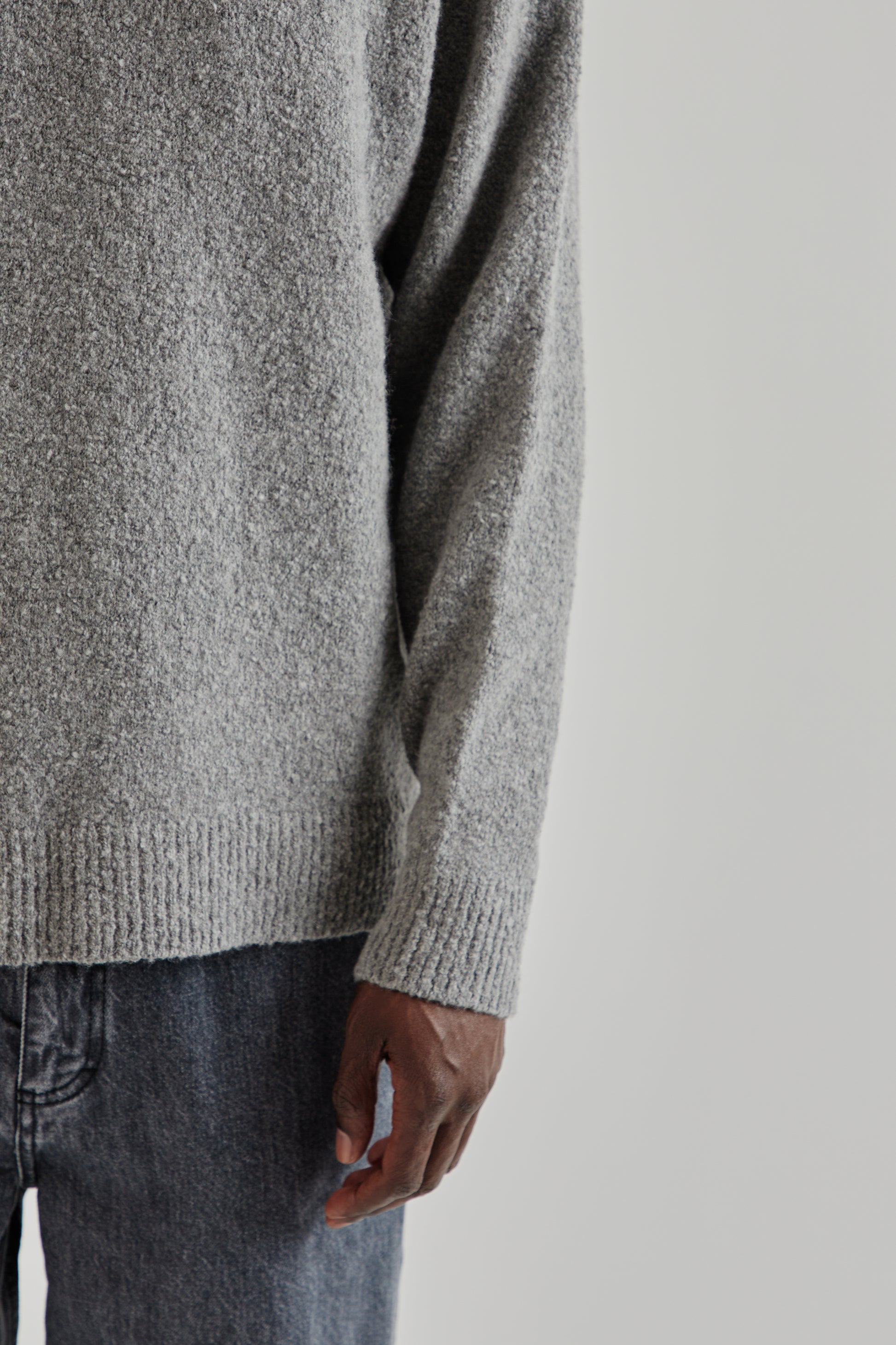 Fairly Normal FW25 Boucle Sweater Grey8