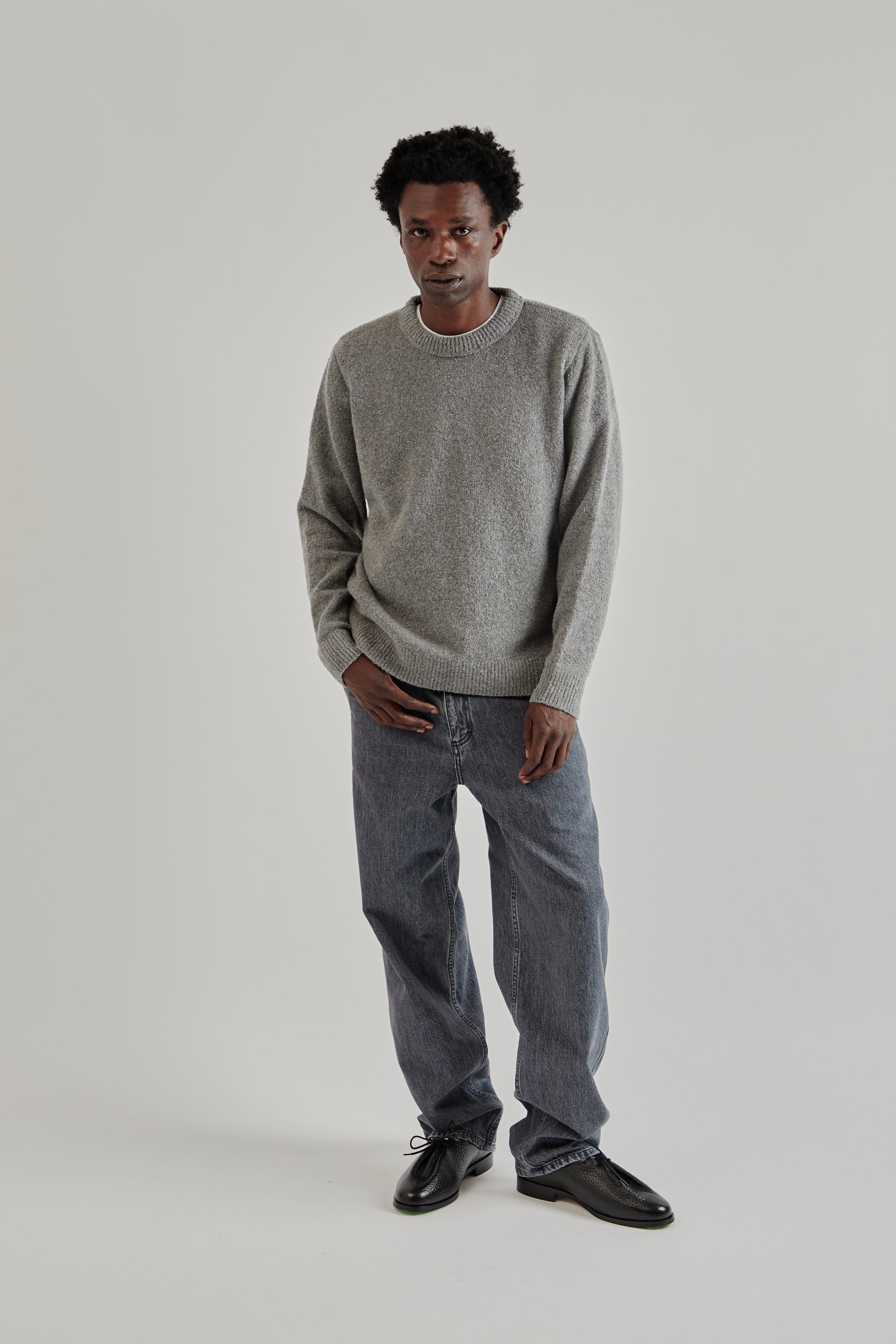 Fairly Normal FW25 Boucle Sweater Grey9