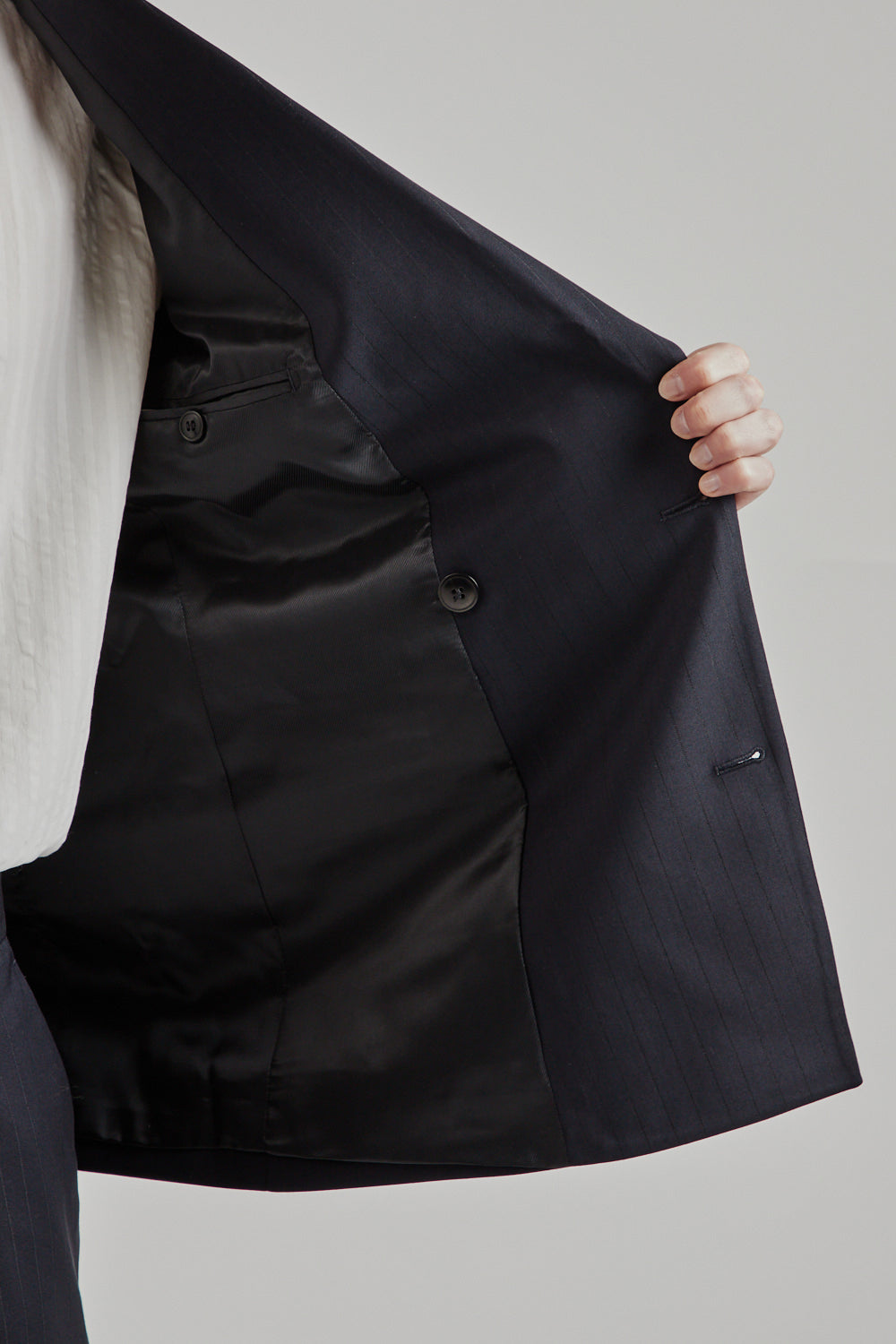 Fairly Normal SS25 Double Breast Blazer Pinstripe 10